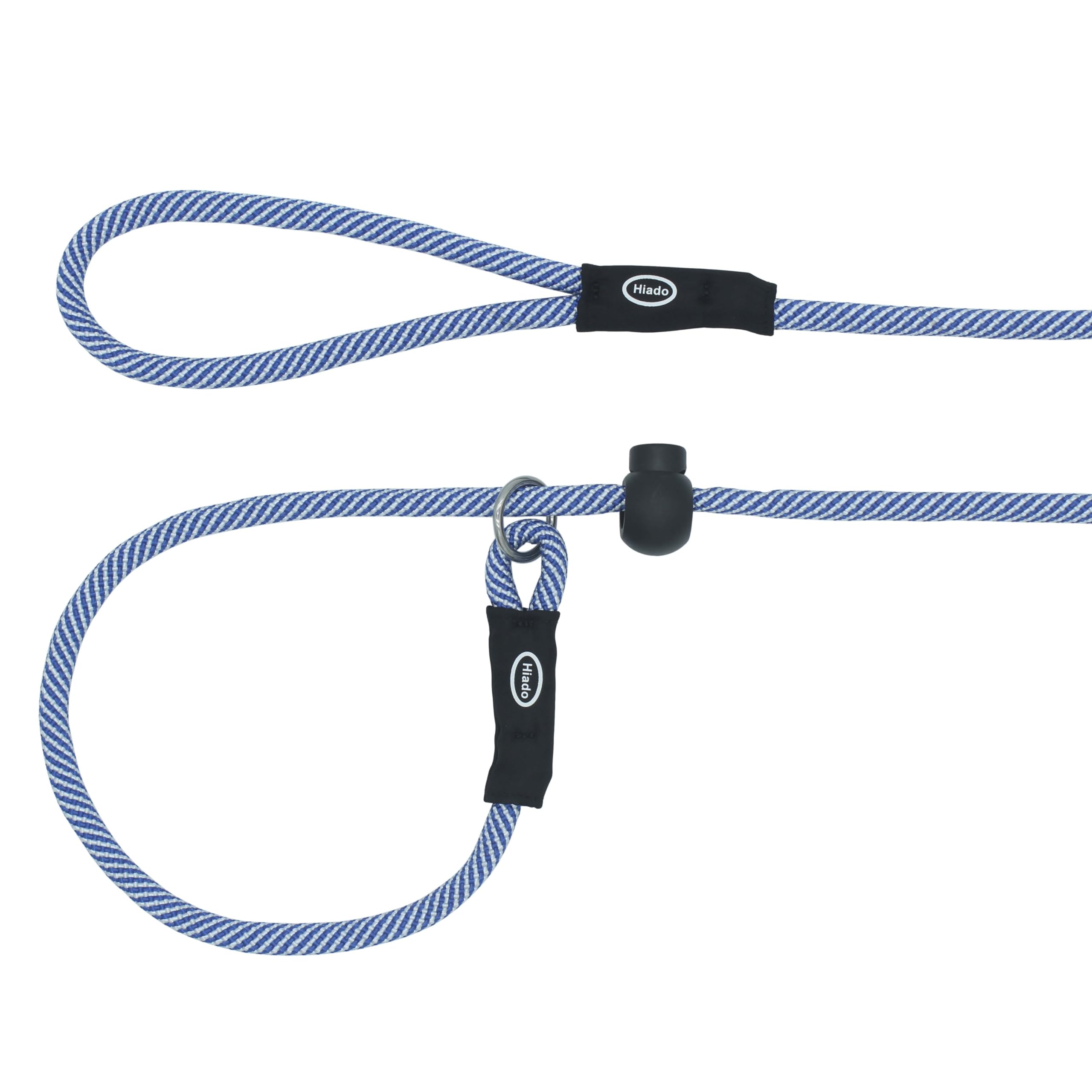 Hiado Slip Lead Dog Leash With Stopper Loop Rope Training No Pull For Small Medium Large Dogs 4Ft Blue White