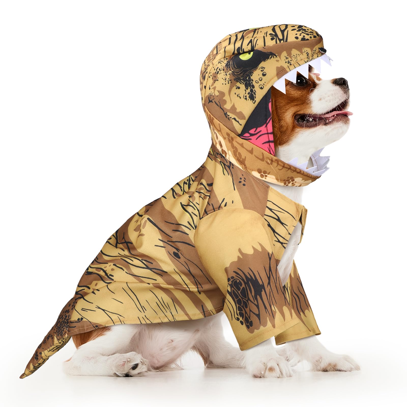 Huhumy T. Rex Dog Costume Dinosaur Dog Costume Halloween Dino Pet Clothes for Pet Cat Halloween Party Cosplay Events Photo Props