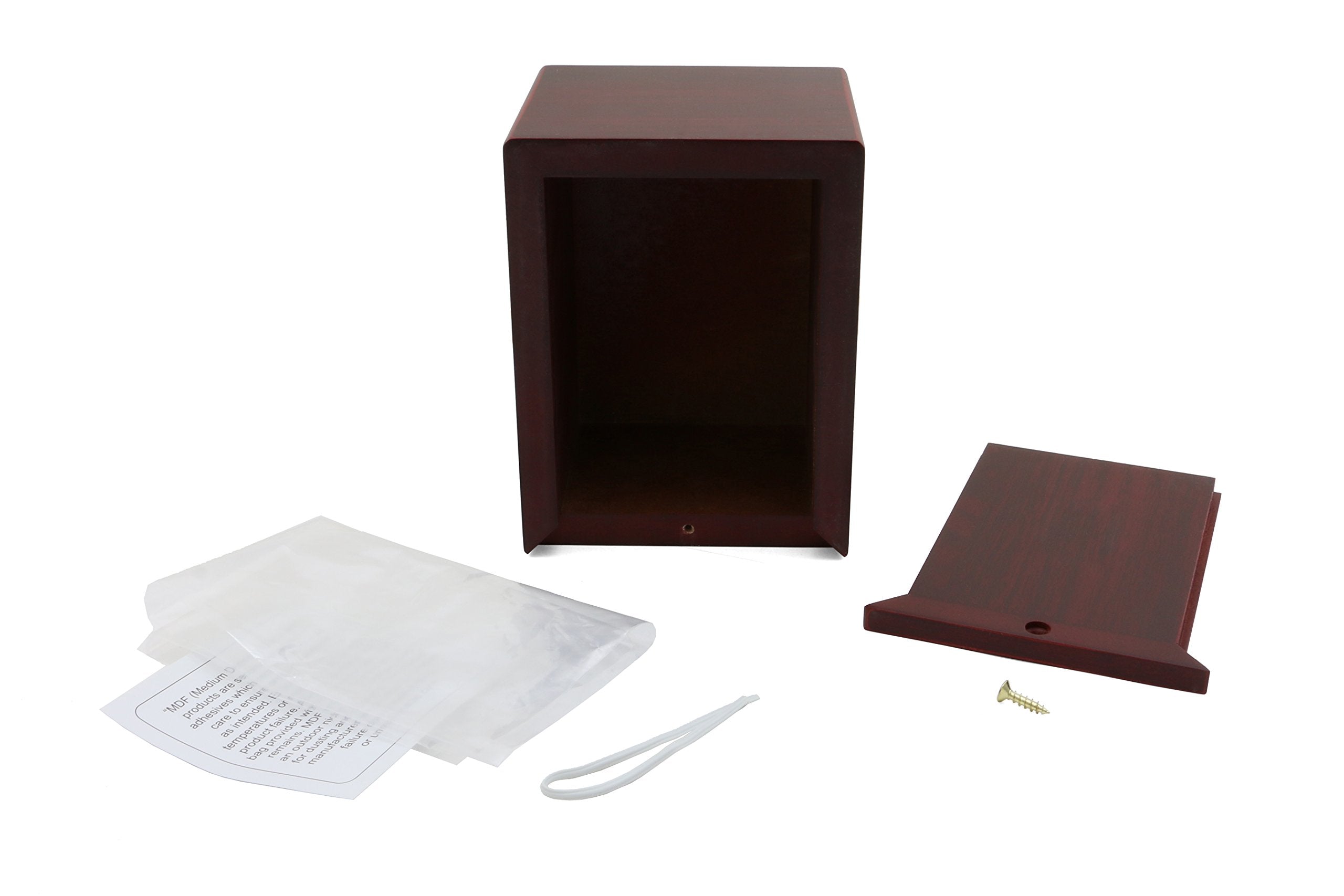 Near & Dear Pet Memorials Mdf Pet Photo Cremation Urn, 85 Cubic Inch, Cherry Finish