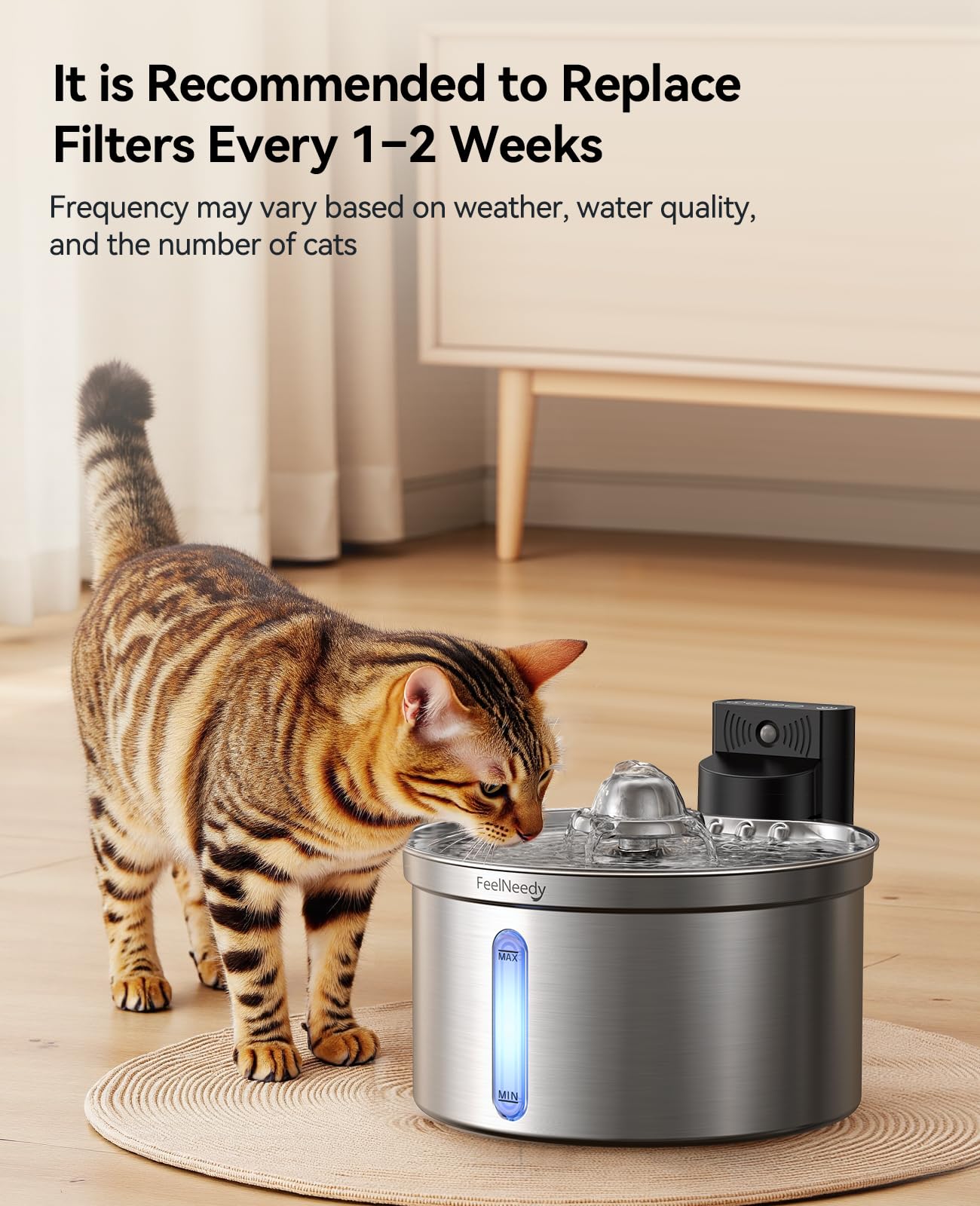 6 Pack Cat Water Fountain Filter & 6 Pack Pump Filter Sponges Replacement For [Fn-W19] - 6 Filters+1 Abs Shell+6 Sponges