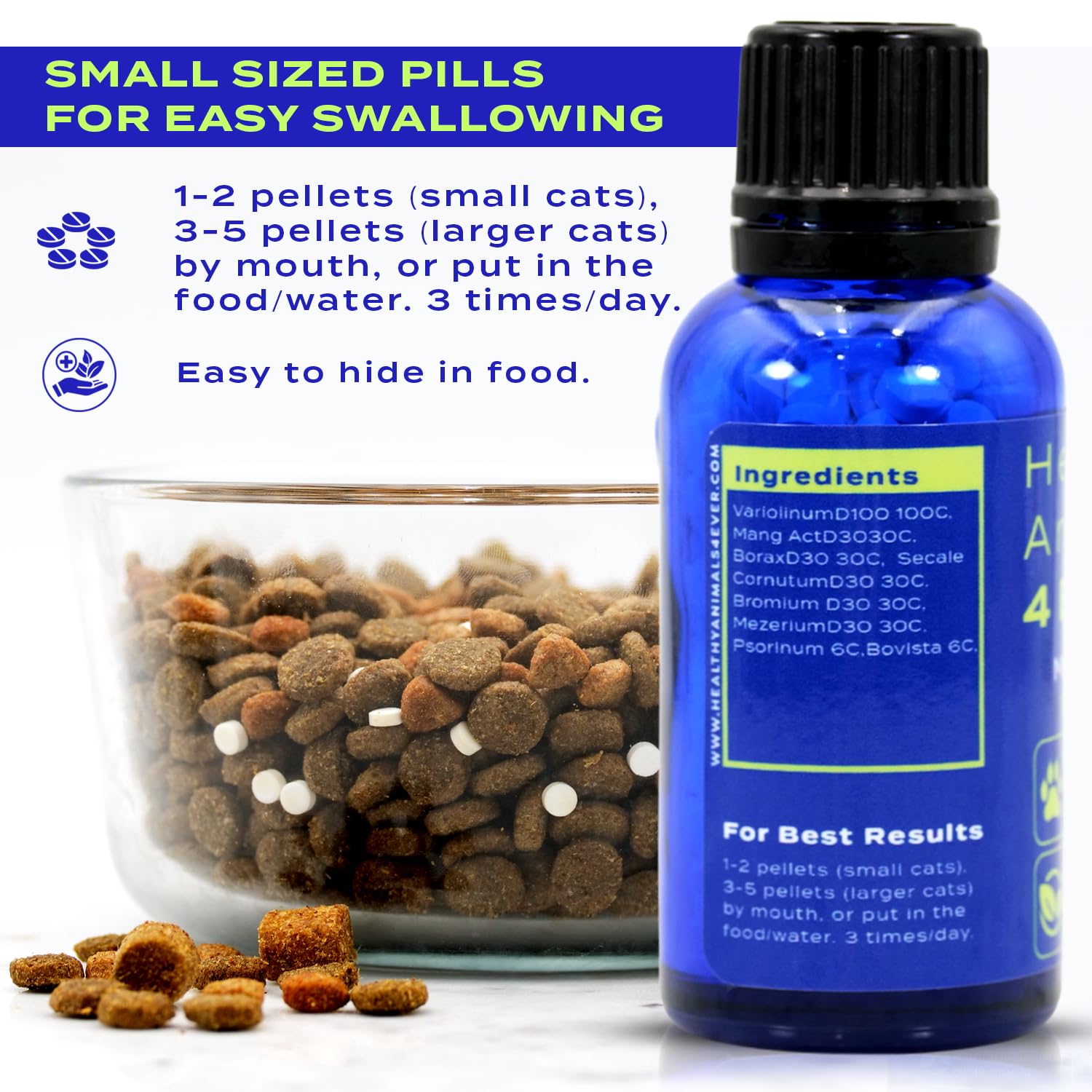 HealthyAnimals4Ever - Mange Relief for Cats | Treatment for Itchiness, Scabs & Hair Loss Caused by Mites - All-Natural, Homeopat