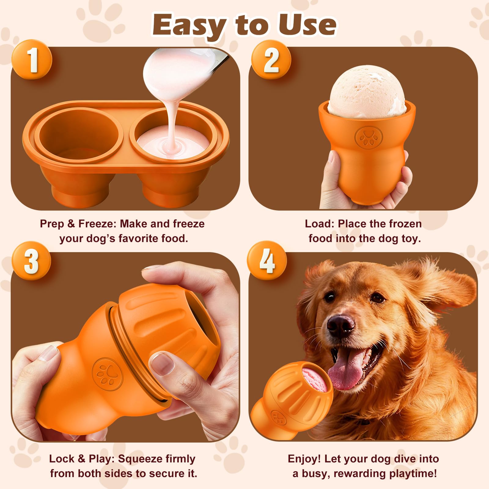 VIWIK Interactive Dog Toys to Keep Them Busy, Dog Frozen Treat Toy to Reduces Anxiety, Dogs Puzzle Enrichment Toy for Small Medi