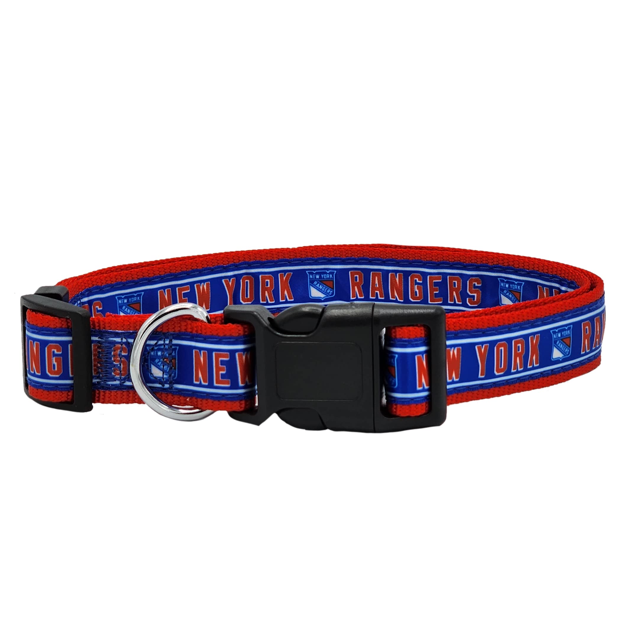 Pets First Nhl New York Rangers Collar For Dogs & Cats, Medium. - Adjustable, Cute & Stylish! The Ultimate Hockey Fan Collar!