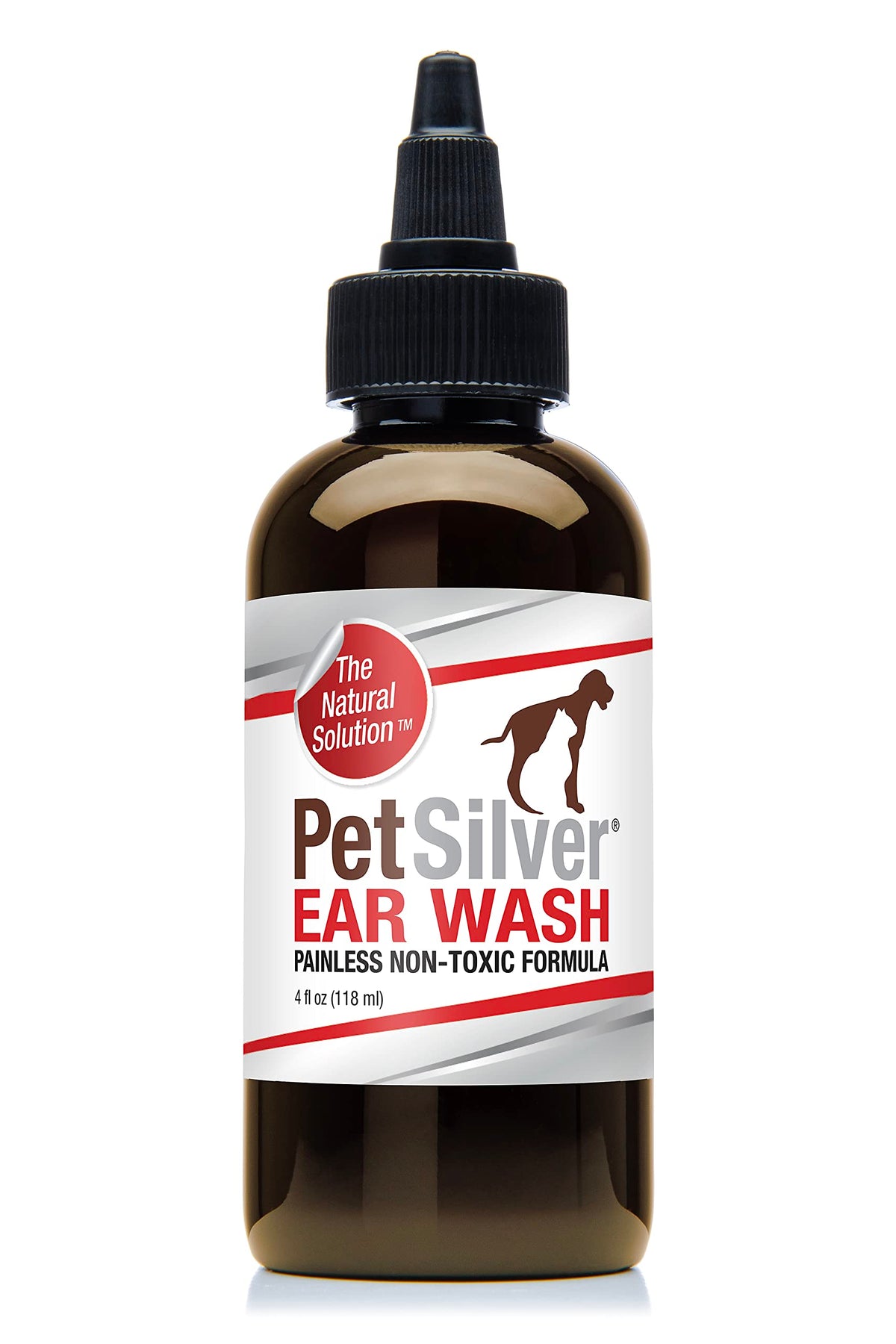 Petsilver Dog & Cat Ear Cleaner Solution  All Natural, Made With Chelated Silver  Non-Prescription Dog Ear Infection Treatment  