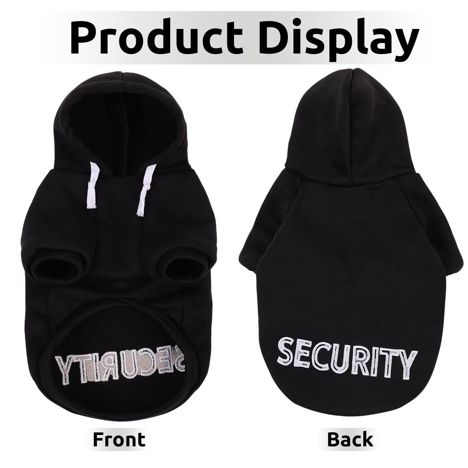 Sawmong Dog Hoodie,Flannel Pet Hooded Sweater With Hat Puppy Pullover Sweater Shirt,Dog (Security Black,3Xl)
