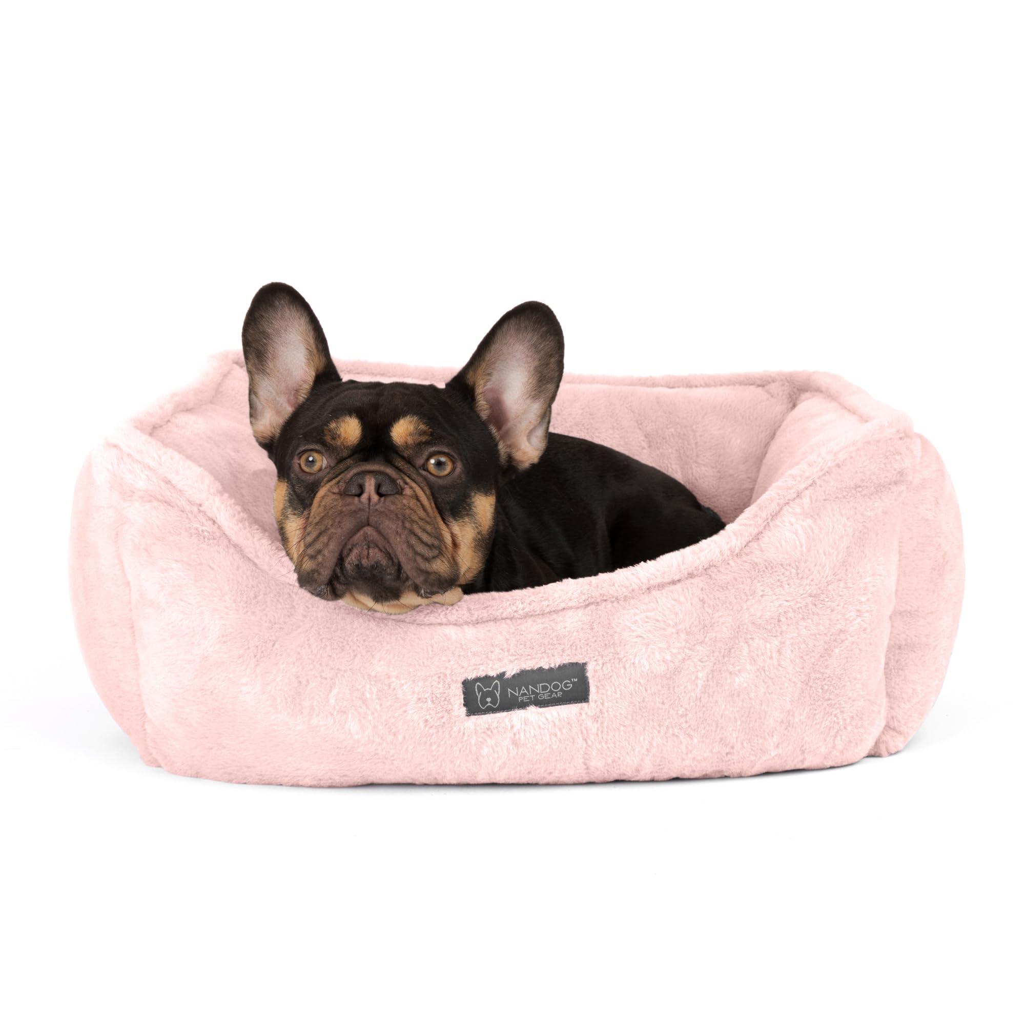Nandog Super Cloud Reversible Bed In Ivory 25'' - Ultra Soft Micro Plush Fabric - Modern Design - Washable For Cats & Small/Medi