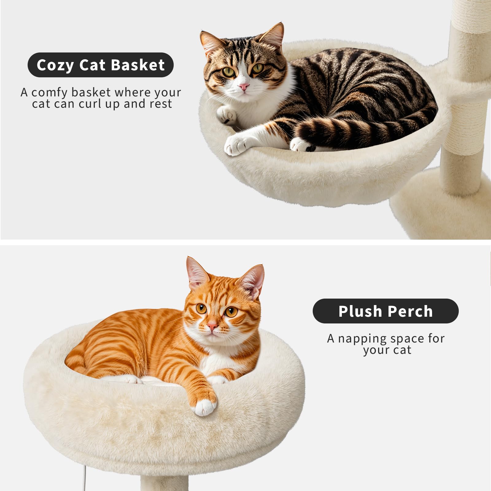 75.6-Inch Tall Cat Tree With Litter Box Enclosure 2-In-1 Modern Large Cat Tower For Indoor Cats With Double Condos/Scratching Po