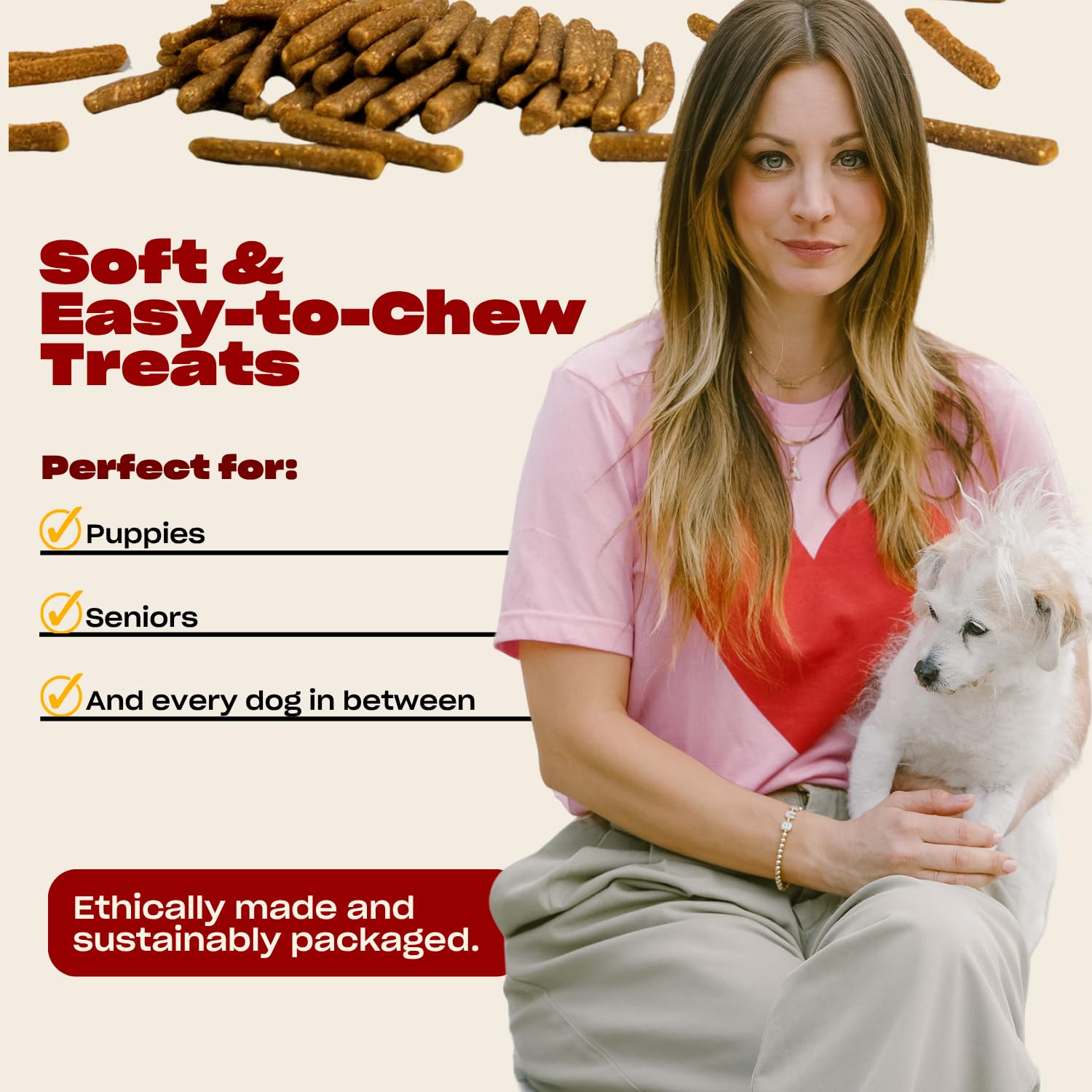 OH NORMAN! Soft Beef Jerky Dog Treats, Healthy, Air Dried, 6 Oz, All Life Stages, Ethically Sourced Free Range Beef