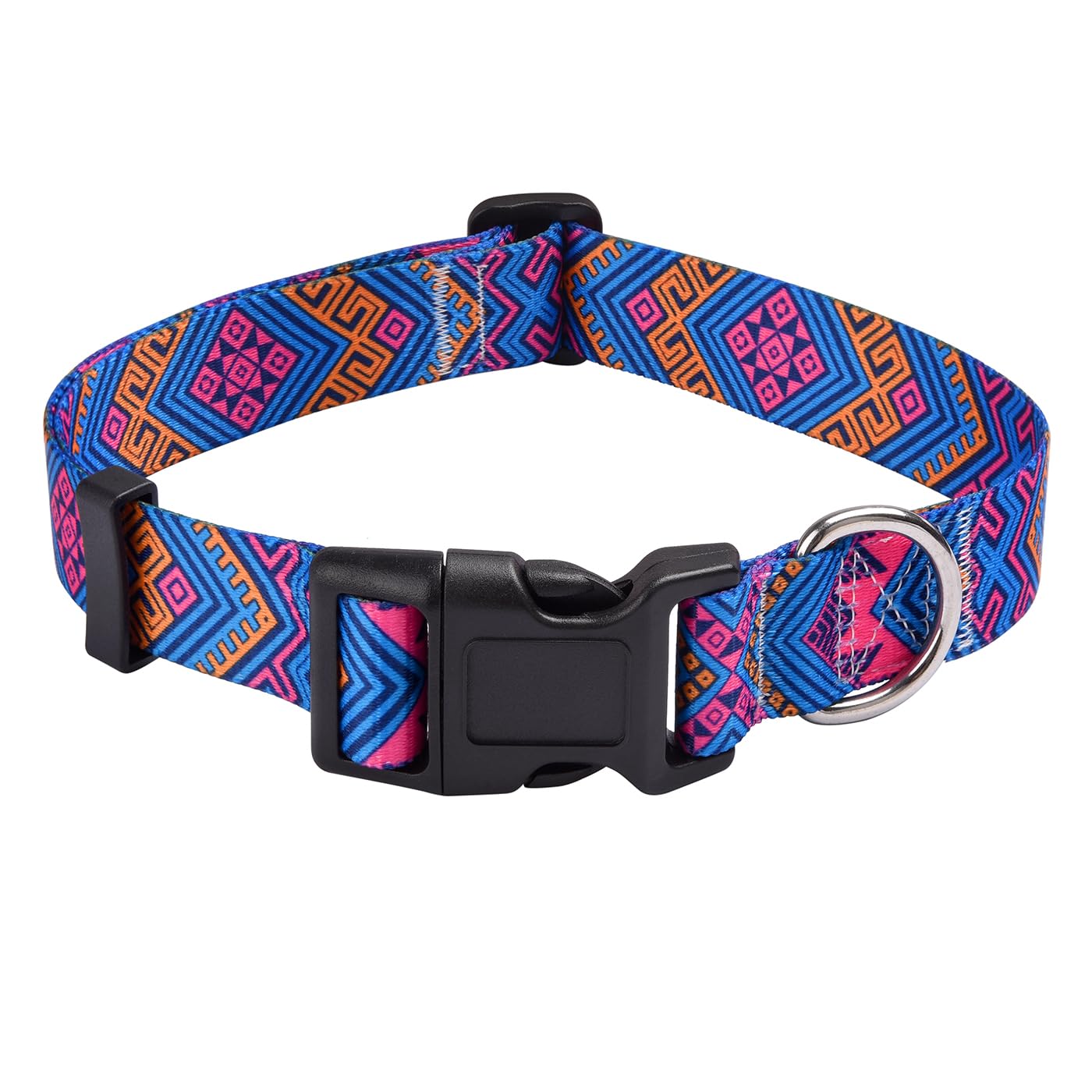 Mihqy Dog Collar With Bohemia Floral Tribal Geometric Patterns - Soft Ethnic Style Collar Adjustable For Small Medium Large Dogs(Orange Ethnic Style,Xs)