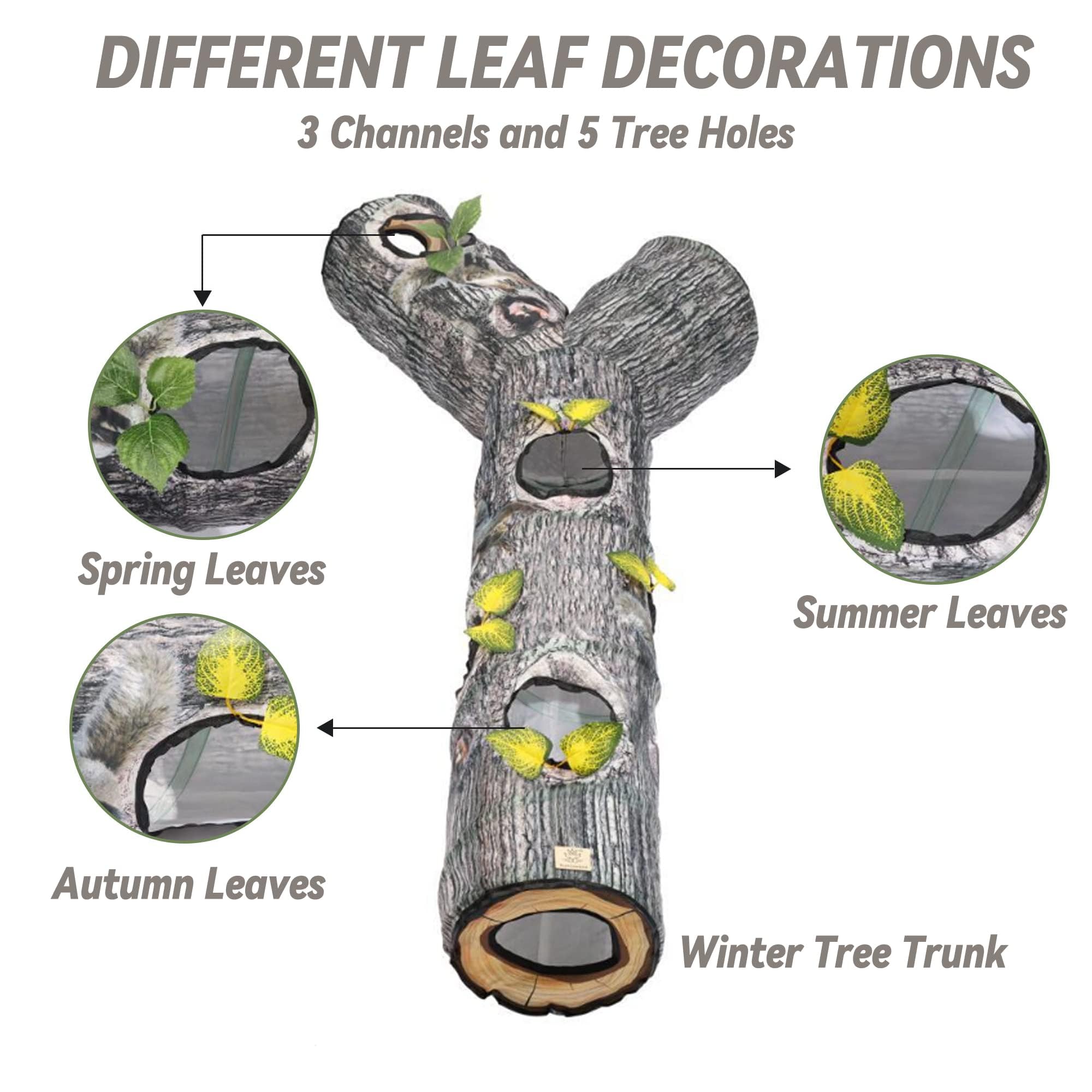 GRETMIX Cat Tunnel,3 Way Cat Toys,Cat Tunnels for Indoor, Cat Maze for Kitty, Puppy, Kitten, and Rabbit to Chase and Play, Colla