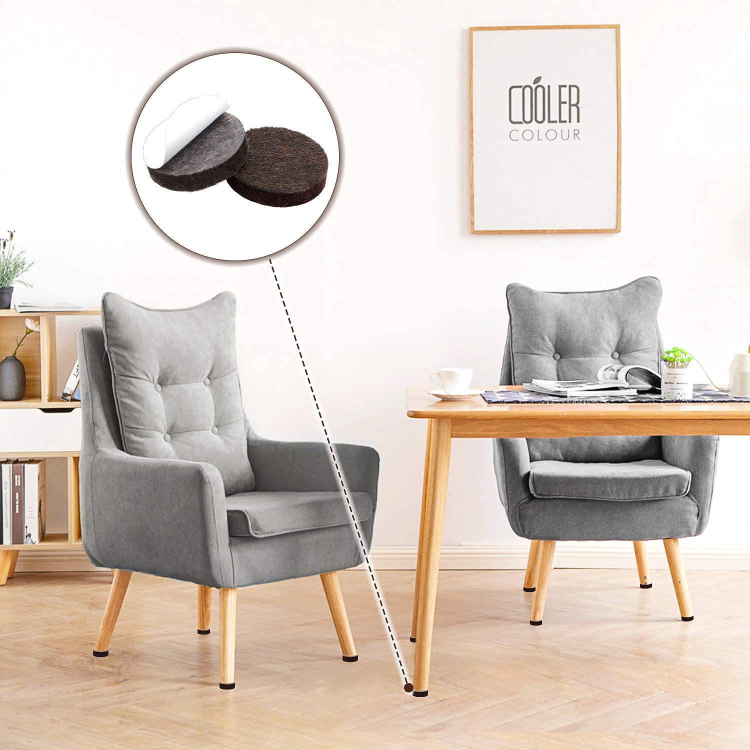 Felt Furniture Pads -261 Pcs Furniture Pads Hardwoods Floors Self Adhesive, Cuttable Felt Chair Pads, Anti Scratch Floor Protect