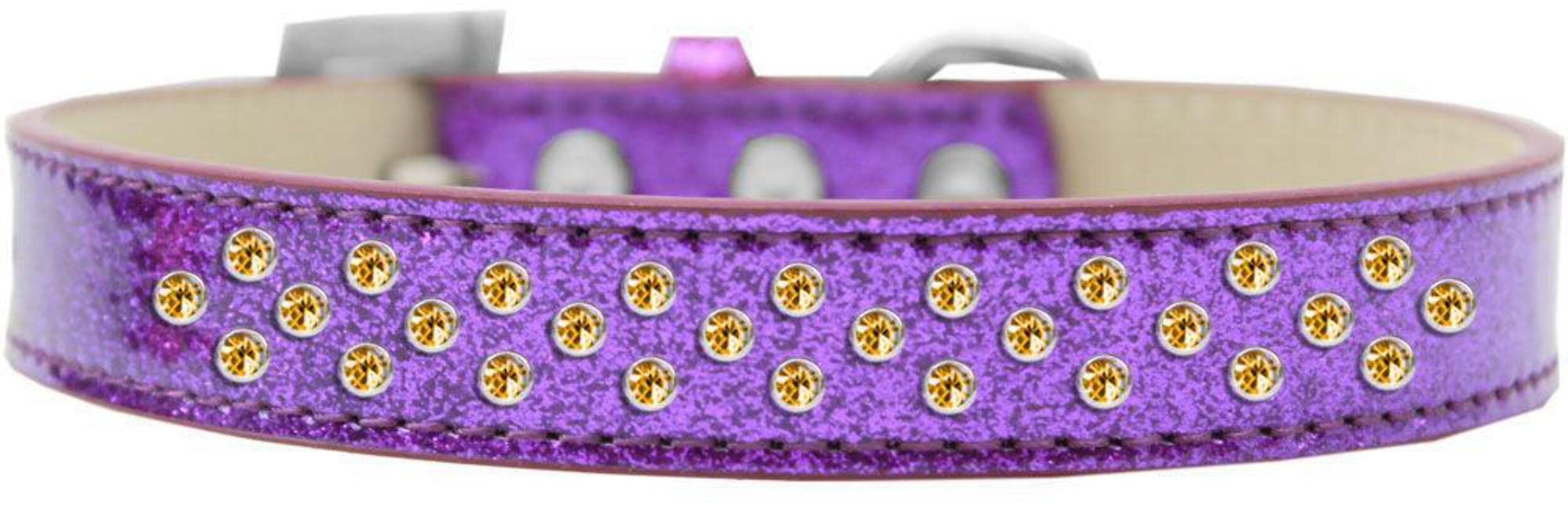Mirage Pet Products Sprinkles Ice Cream Dog Collar with Yellow Crystals, Size 20, Blue