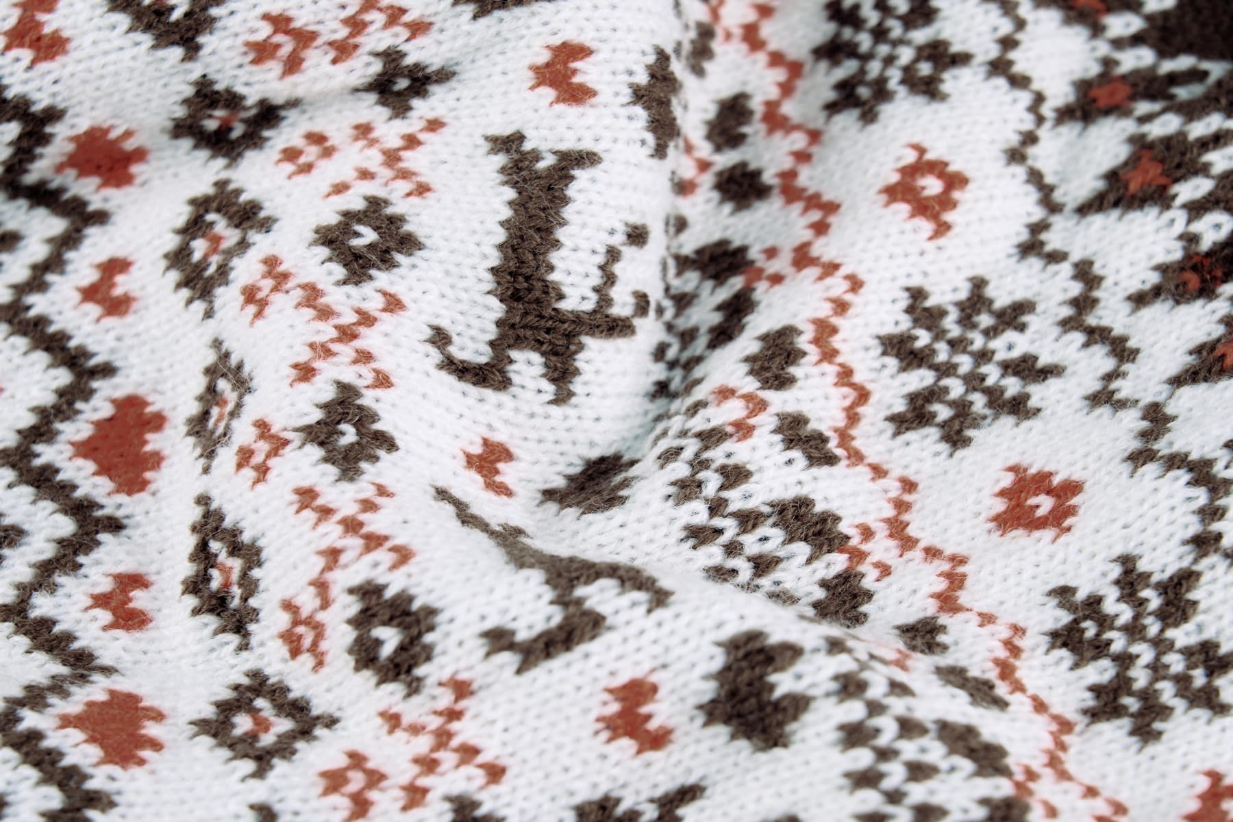 Turtleneck Ugly Knit Reindeer Holiday Christmas Dog Sweater For Small Dogs Holly Christmas Dog Clothes, Small (S) Back Length 12'