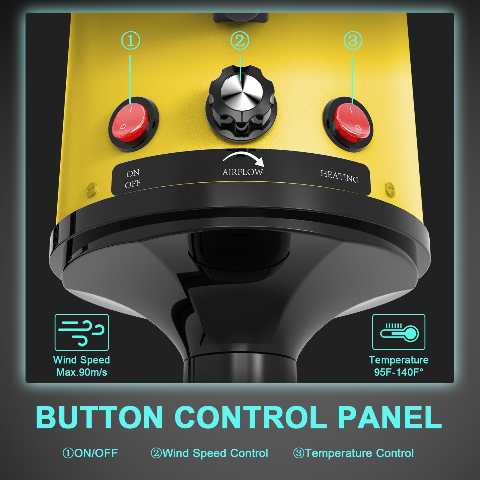 Dog Dryer High Velocity Dog Hair Dryer With 4 Nozzles 5.2Hp/3800W (Professional Super Cyclone), Stepless Adjustable Speed Temper