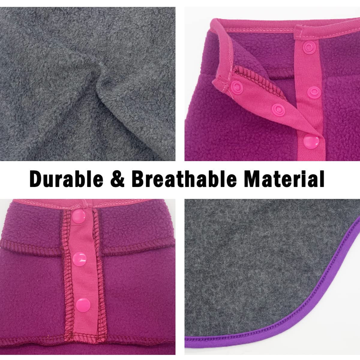 2 Pack Dog Fleece Vest Sweater, Warm Pullover Fleece Puppy Jacket, Autumn Winter Cold Weather Coat Clothes, Pet Stretch Fleece Apparel With Buttons Costumes For Small Medium Dogs Cats (X-Small)