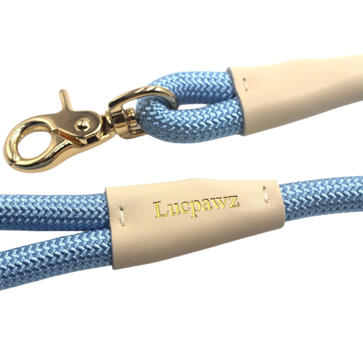 Lucpawz Lobster Snap Pet Leash 5Ft, Special Strong Nylon Rope Dog Leash, Solid Color Rope Dog Lead For All Breeds(Blue, 5Ft*10Mm