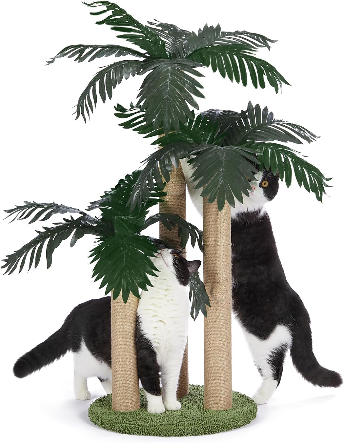 Lemonda 31.5Inch Cat Scratching Post,Cat Scratcher Tree With 3 Scratching Poles & 2 Interactive Dangling Balls,Cats Scratching P