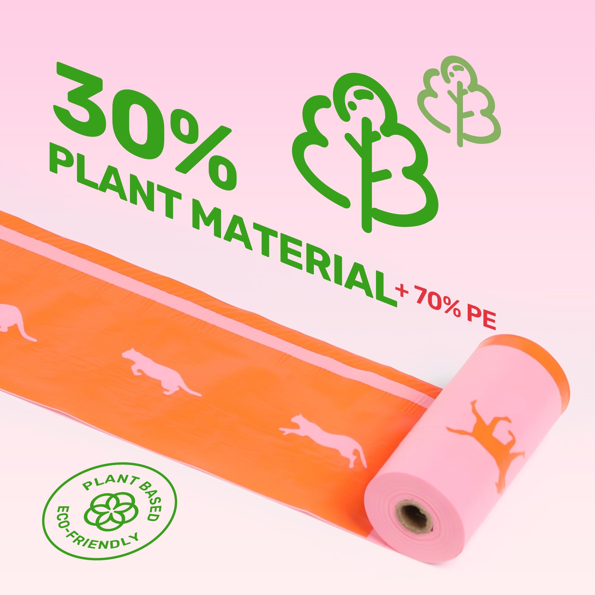 Fukumaru Dog Poop Bags, 120 Rose Scent Poop Bag Holder And Dispenser With Leash Attachment For Dogs, Cats, And Multi-Pet Use - R