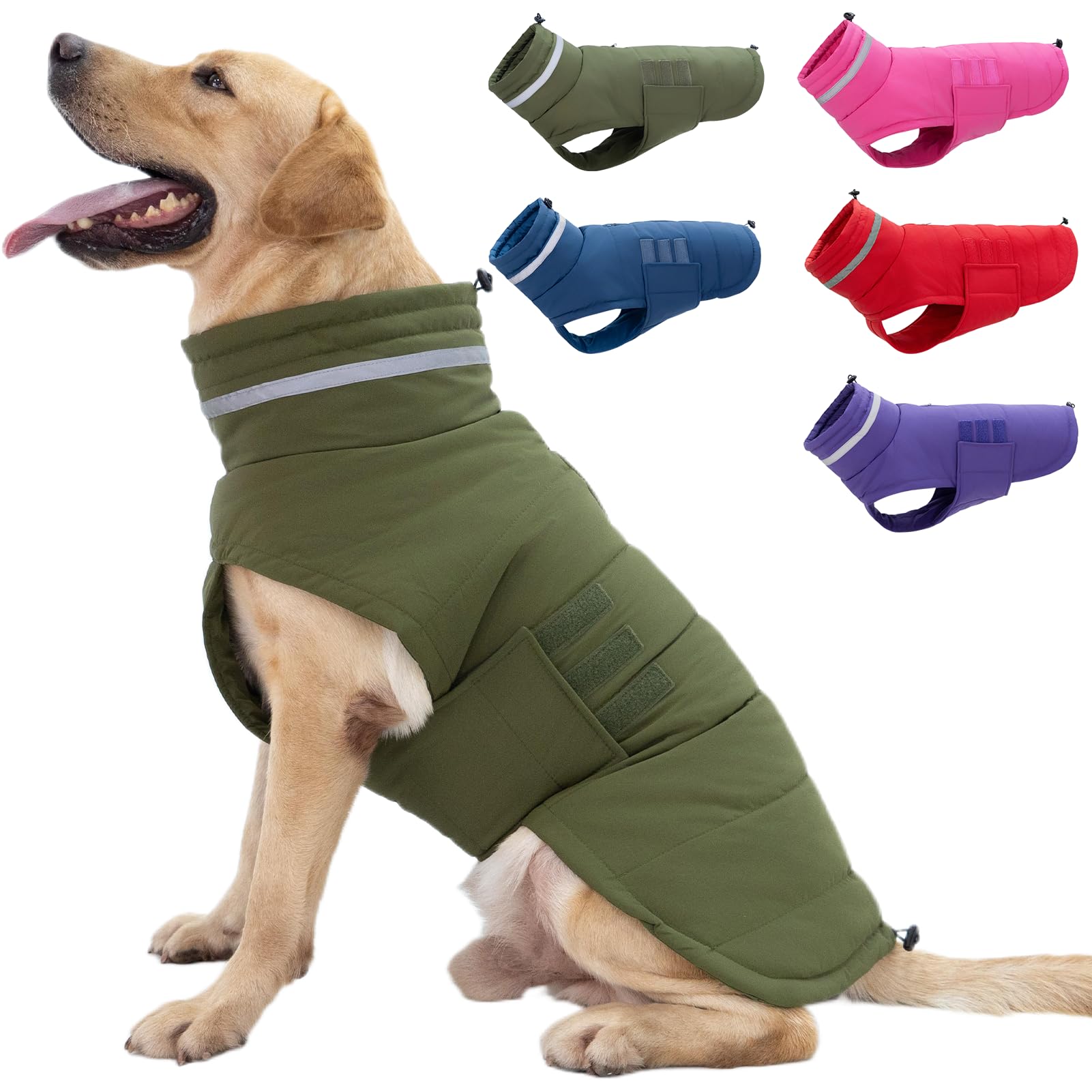 Mklhgty Dog Coat - Waterproof, Warm & Windproof Dog Jacket For Winter & Cold Weather, Reflective, Adjustable Turtleneck For Smal