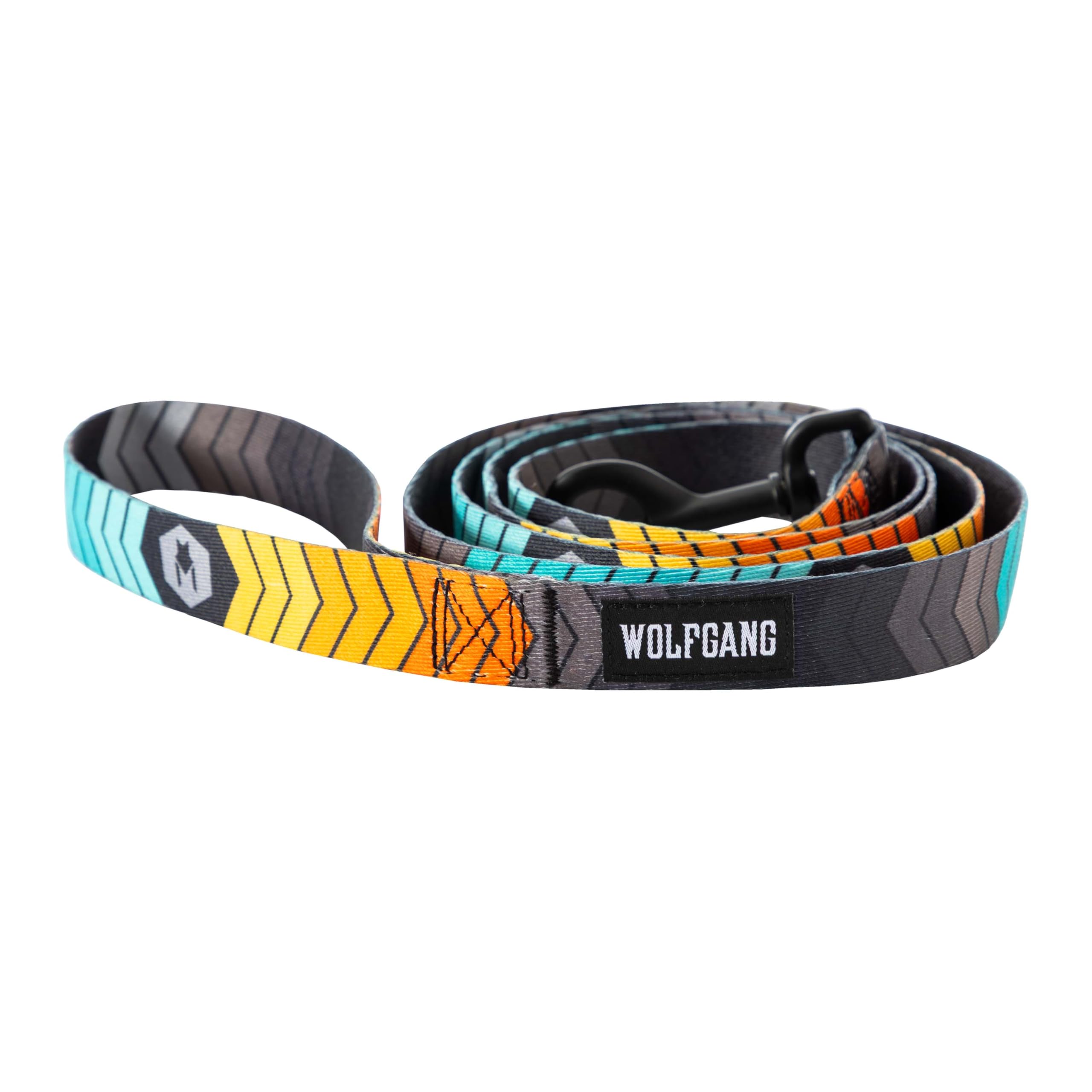 Wolfgang Heavy Duty Dog Leash, Pull-Tested To Over 800 Lbs For Walking & Training, Chevtech Print, Large