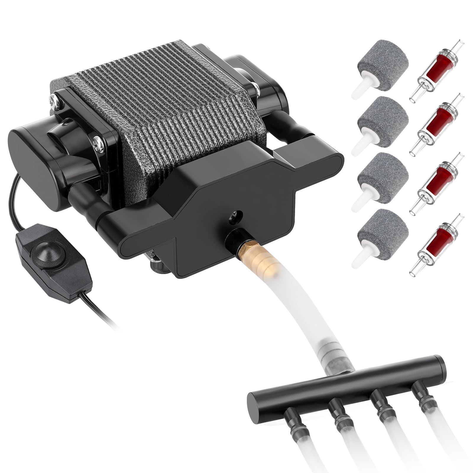 AquaMiracle Quiet Fish Tank Air Pump 317GPH 0.025MPa 8W High Pressure Aquarium Air Pump Commercial Air Pump Pond Aerator Bubbler