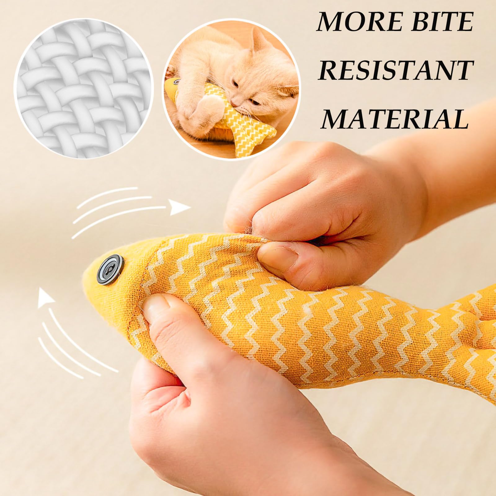 Grembeb Cat Toys For Indoor Cats 9Pcs Wavy Fish Toy Catnip Toys Cats Interactive Toys Kitten Dental Gifts Cat Kicker Grass Stick