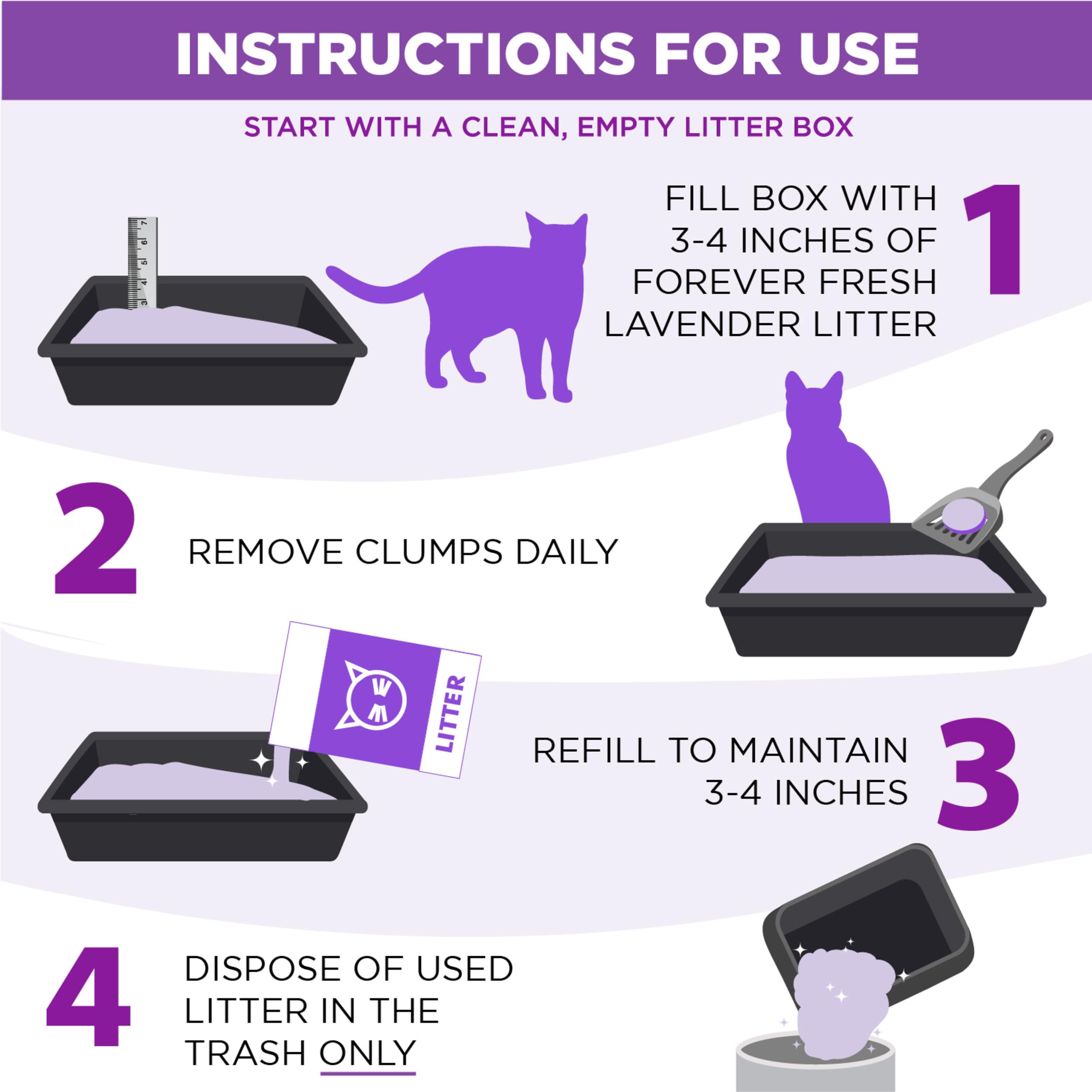 Arm & Hammer Forever Fresh Clumping Cat Litter Lavender, Multicat 18Lb With 20% More Lavender Freshness, Pet Friendly With Essential Oils