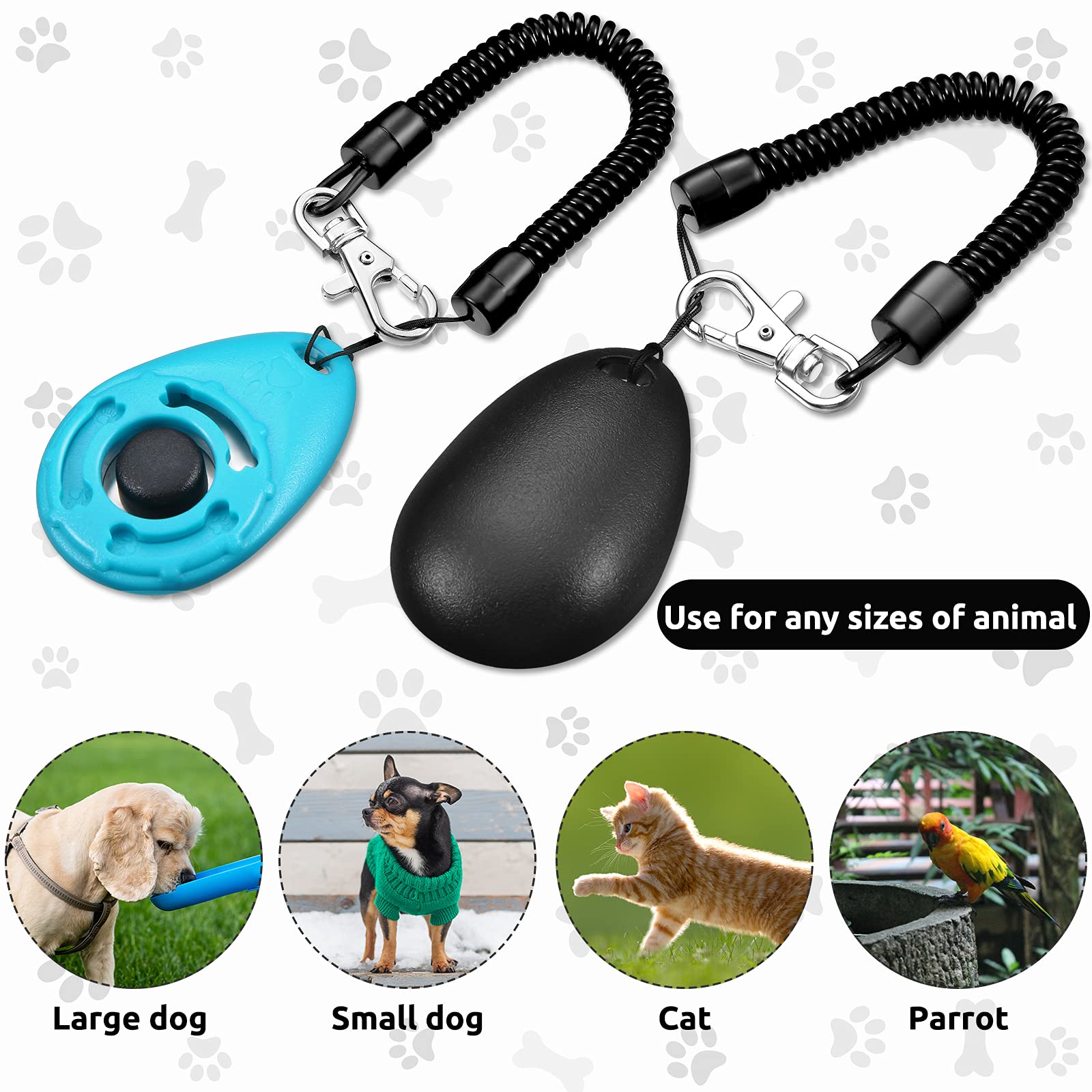 Frienda 18 Pieces Dog Training Clicker, Pet Behavioral Training Clickers With Wrist Strap For Dogs Cats Puppy Birds Horses(Multi
