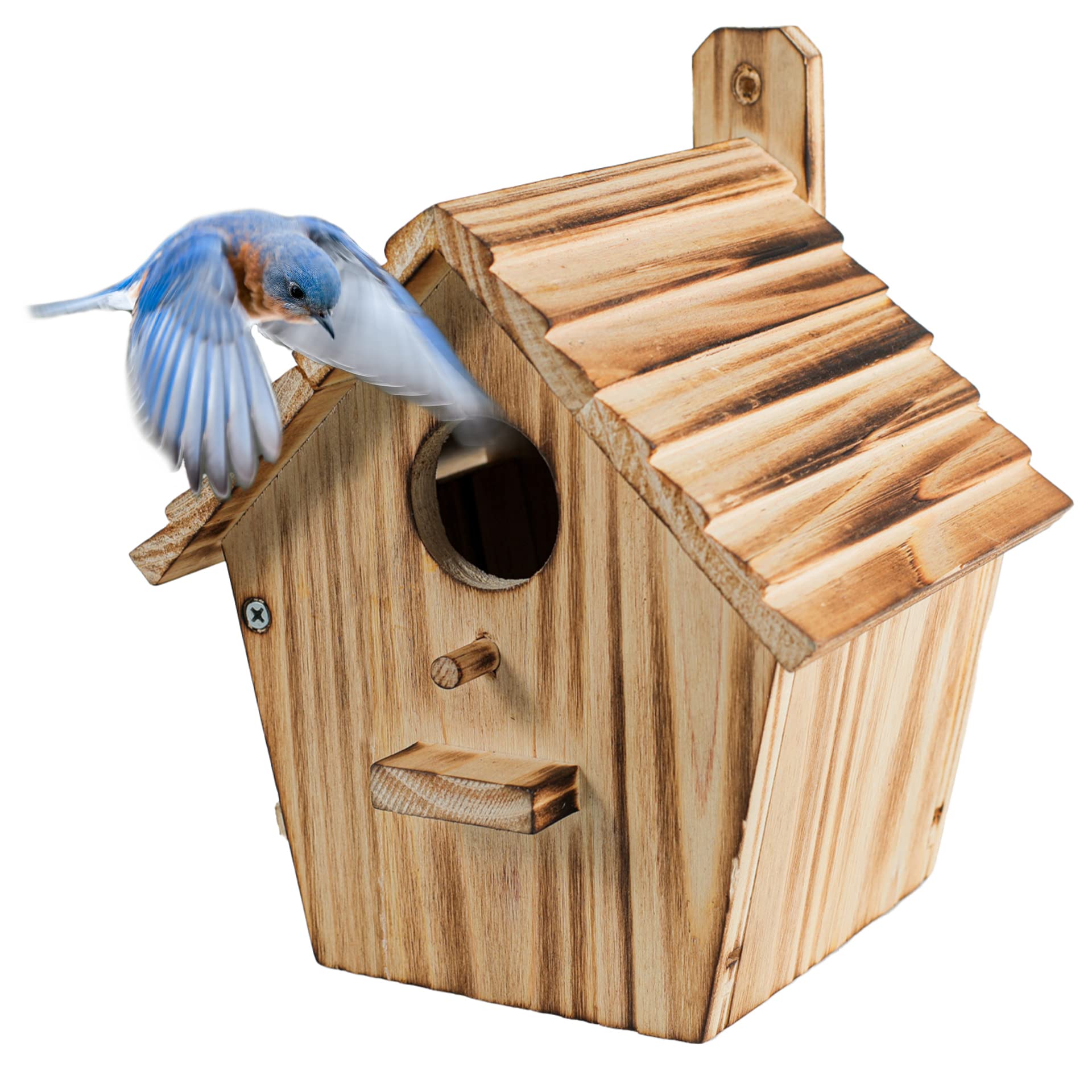 Bird House Bird Houses for Outside with Pole Wooden Bird House for Finch Bluebird House Cardinals Hanging Birdhouse Clearance Ga