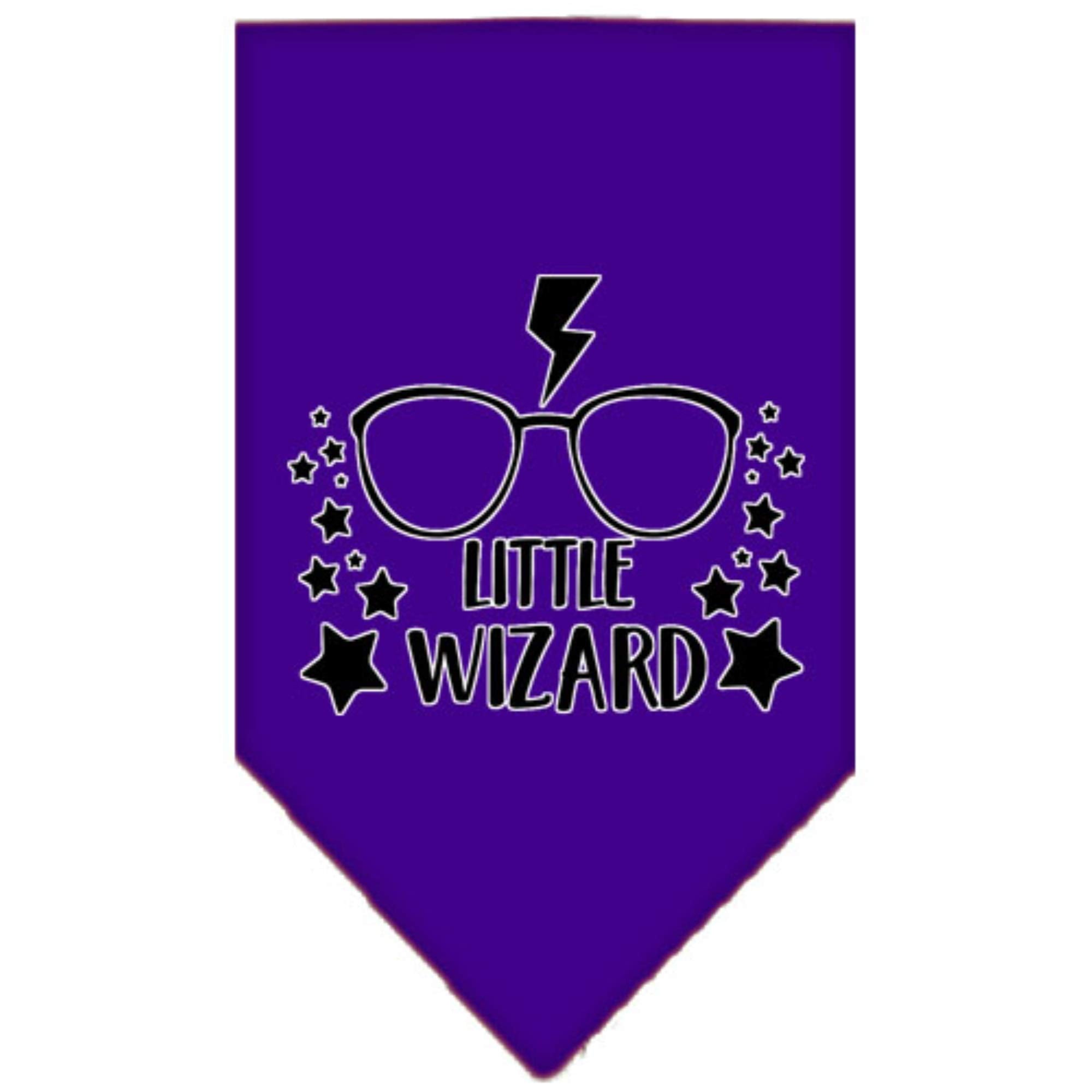 Mirage Pet Product Little Wizard Screen Print Bandana Purple Small