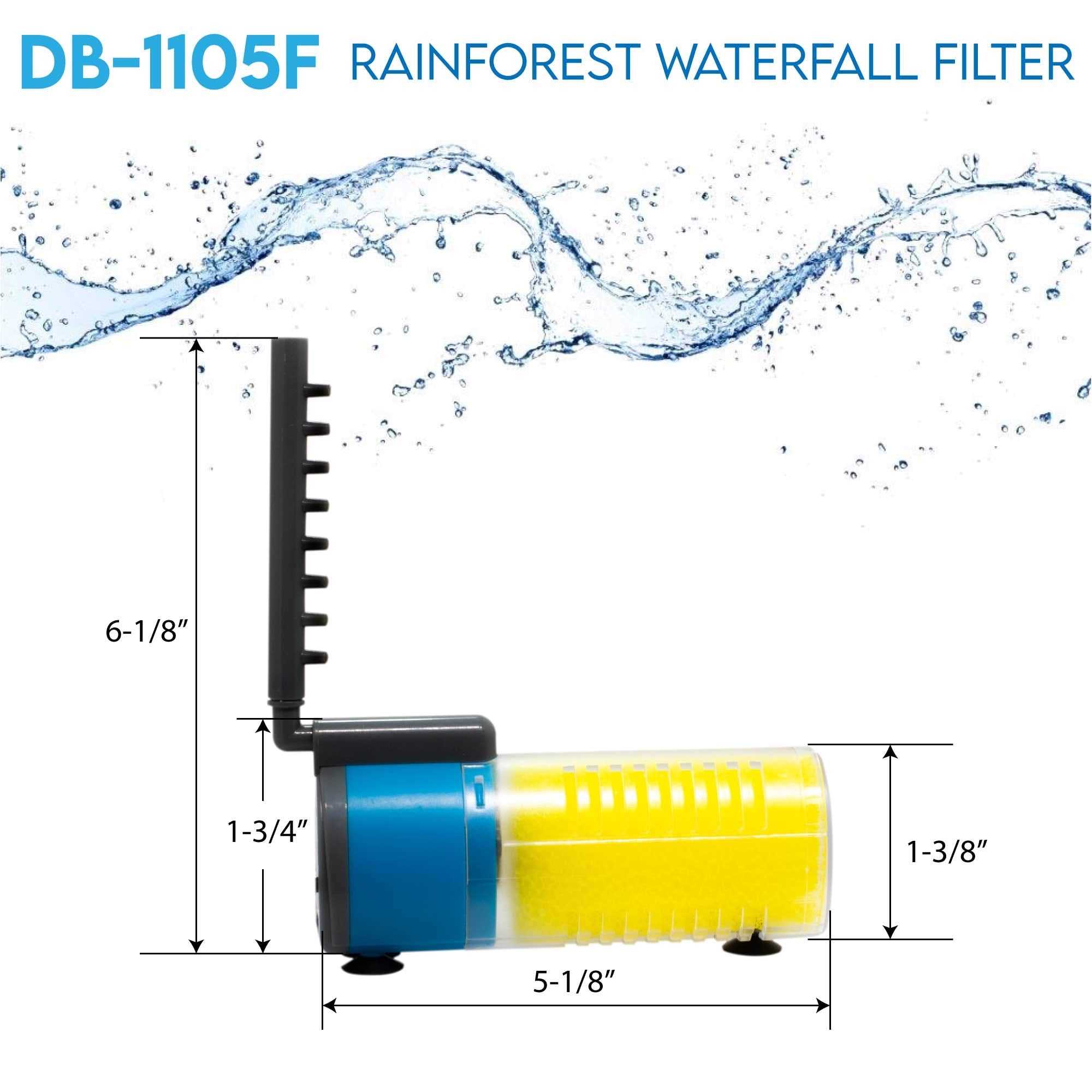 Aqua Dream 53 GPH Submersible Pump(200L/H,5W) Ultra Quiet 3-in-1 Internal Filter Water Pump for Pond,Aquarium,Fish Tank,Fountain