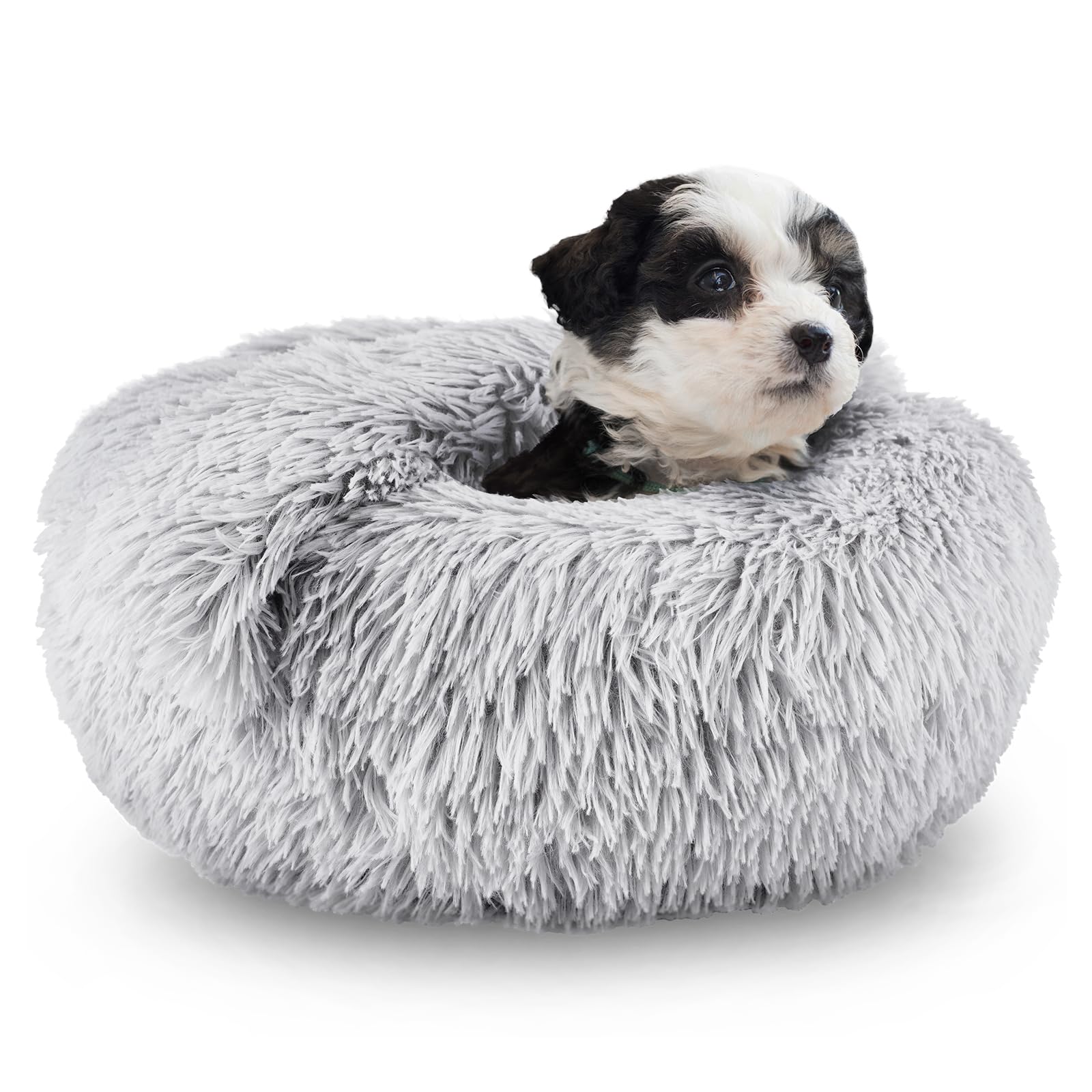 Shinhye Small Dog Bed Cat Bed Dog Bed With Blanket Plush Fluffy Hooded Dog Bed, Small Dog Beds With Cover Cozy For Indoor Cats, 