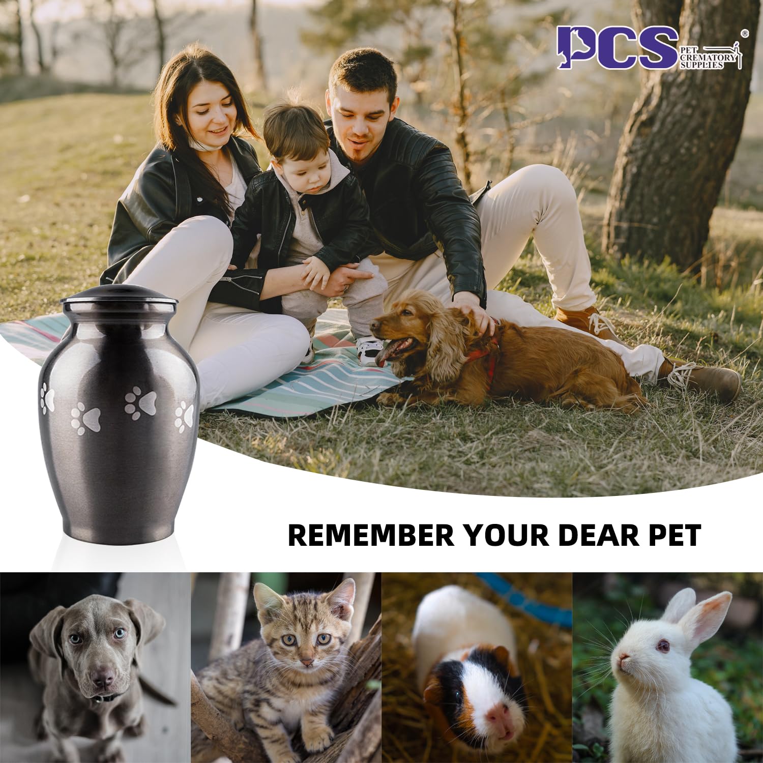 Pcs Pet Memorial Cremation Urns For Dogs And Cats Ashes, Dog Keepsake Urns For Ashes With Paw Prints-Medium