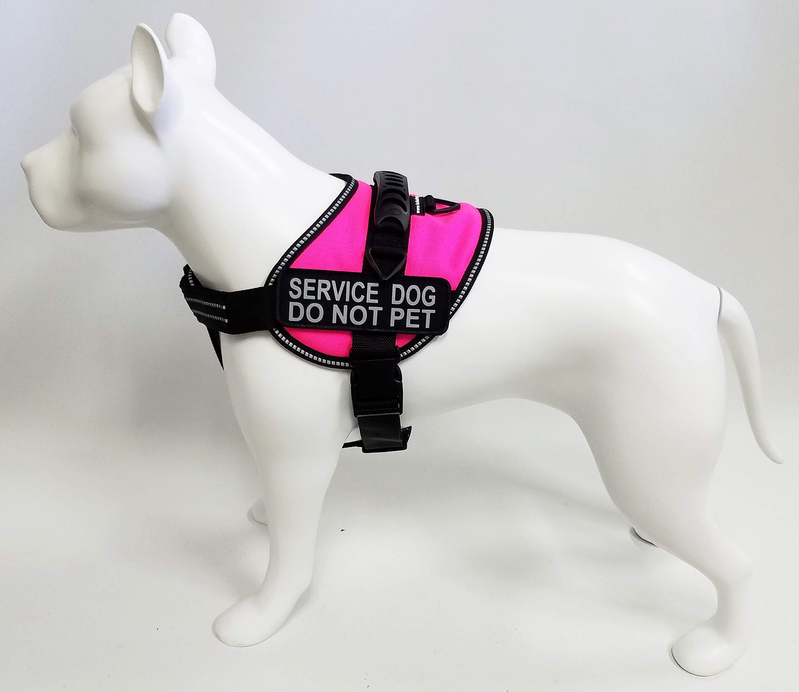 ActiveDogs Service Dog Vest Harness - Padded, Reflective, No Pull - XL (Girth 29-40) - Heavy-Duty Hot Pink for Large Dogs