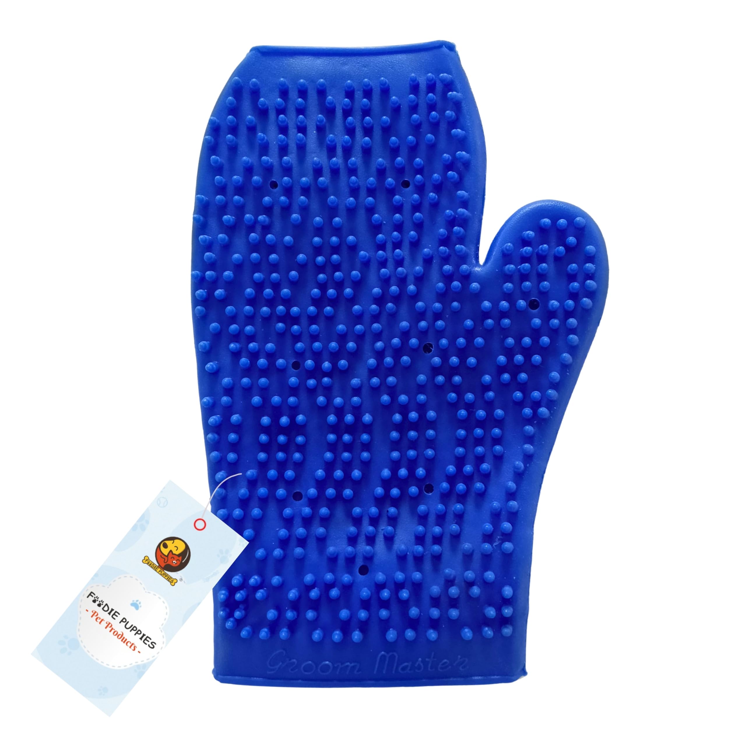 Foodie Puppies Pet Grooming Glove  (Hand Glove) Massage, Bath & Deshedding Brush Mitt For Dogs, Cats, Rabbits & Horses  Gentle