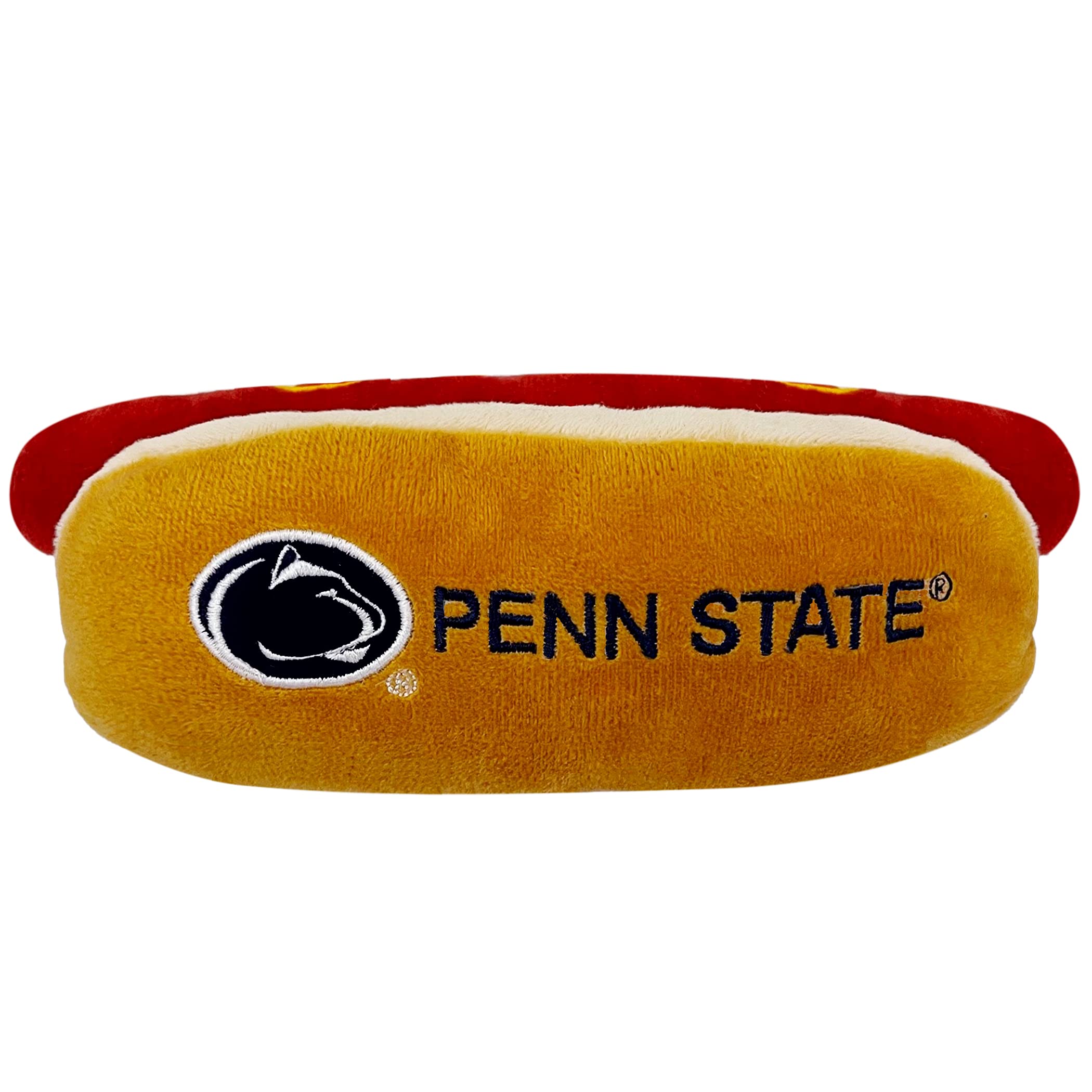 Pets First Ncaa Penn State Nittany Lions Hot Dog Plush Dog & Cat Squeak Toy- Cutest Hot-Dog Snack Plush Toy For Dogs & Cats With