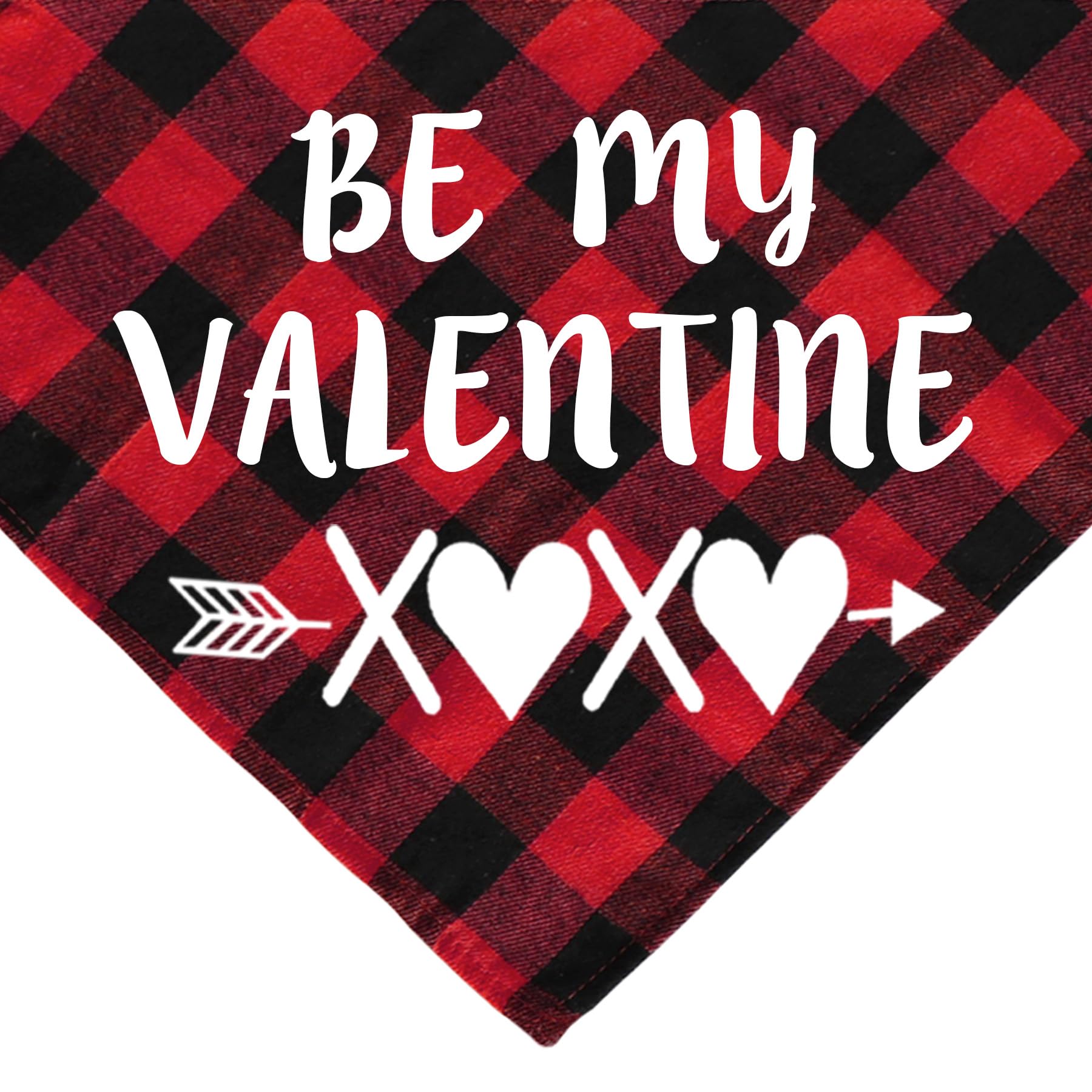 JOTFA Valentines Dog Bandanas Costumes, Valentines Dog Outfits Heart Headband Bandanas for Small Medium Large Dogs (Red, Be My V