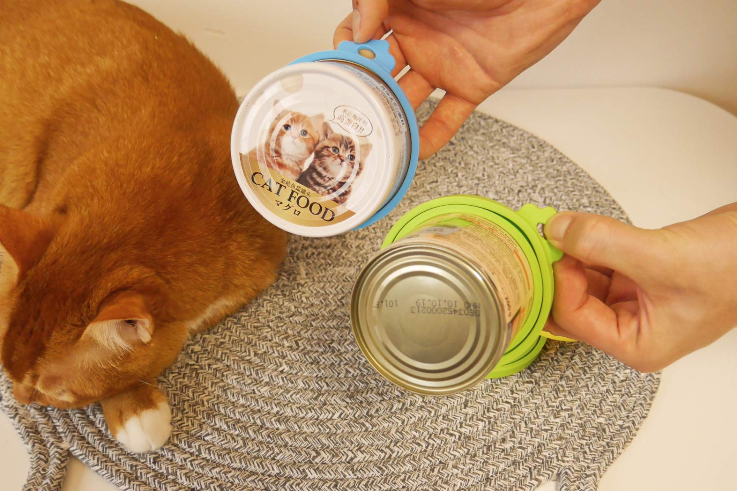 Comtim Pet Food Can Lids, Silicone Can Lids Covers for Dog and Cat Food, Universal Size Fits All Standard Size Dog and Cat Can T
