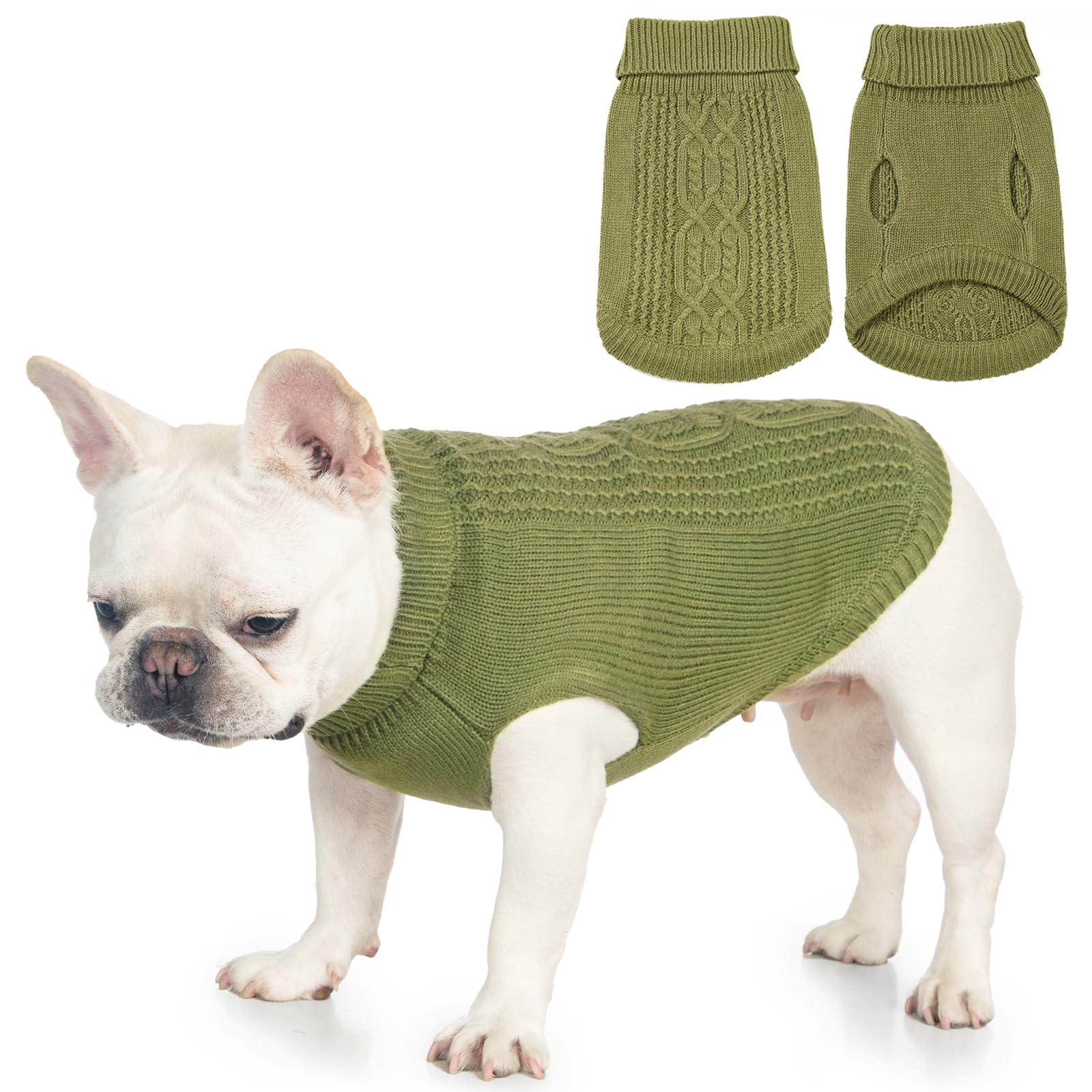 Jnancun Cat Sweater Keep Your Pets Cozy, 16 Color Turtleneck Knitted Sleeveless Cat Clothes, Winter Outfits For Cats & Small Dog