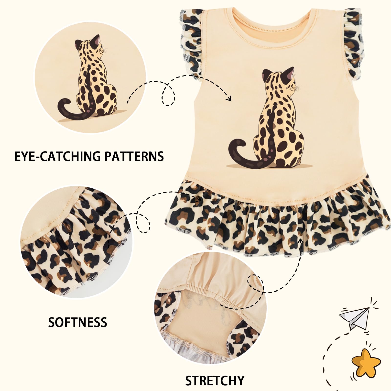 Xpudac 4 Pack Dog Dresses Cute Printed Puppy Clothes For Small Dogs Girl Chihuahua Doggie Outfits Tank Top Vest Dresses Cat Appa