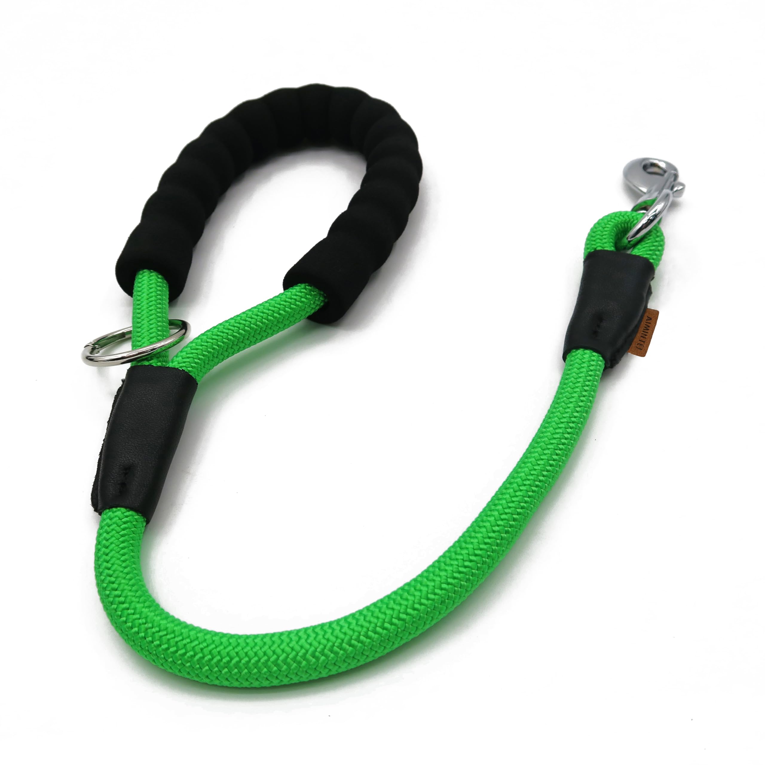 Aiminto Dog Leash, Braided Rope Traction - Walking Training Lead for Medium/Large Dogs ((1/2 '') x 2FT, Light Green)