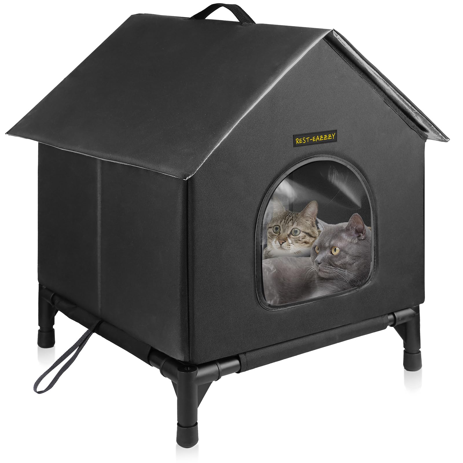 Rest-Eazzzy Cat House For Indoor And Outdoor Cats In Summer, Waterproof, Fully Insulated Shelter For Stray And Feral Cats, Great