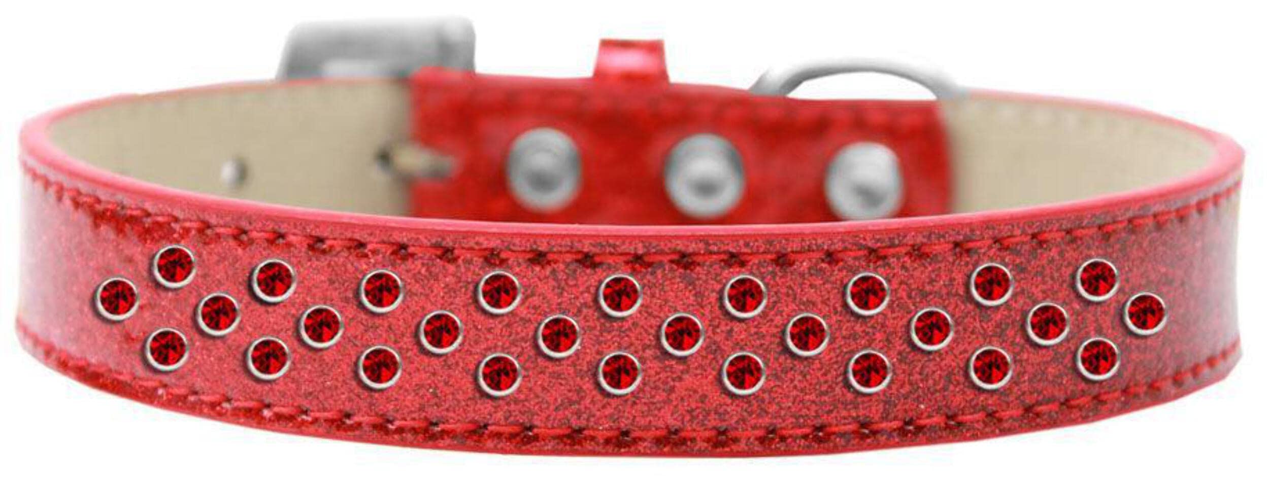 Mirage Pet Products Sprinkles Ice Cream Dog Collar with Red Crystals, Size 20, Red