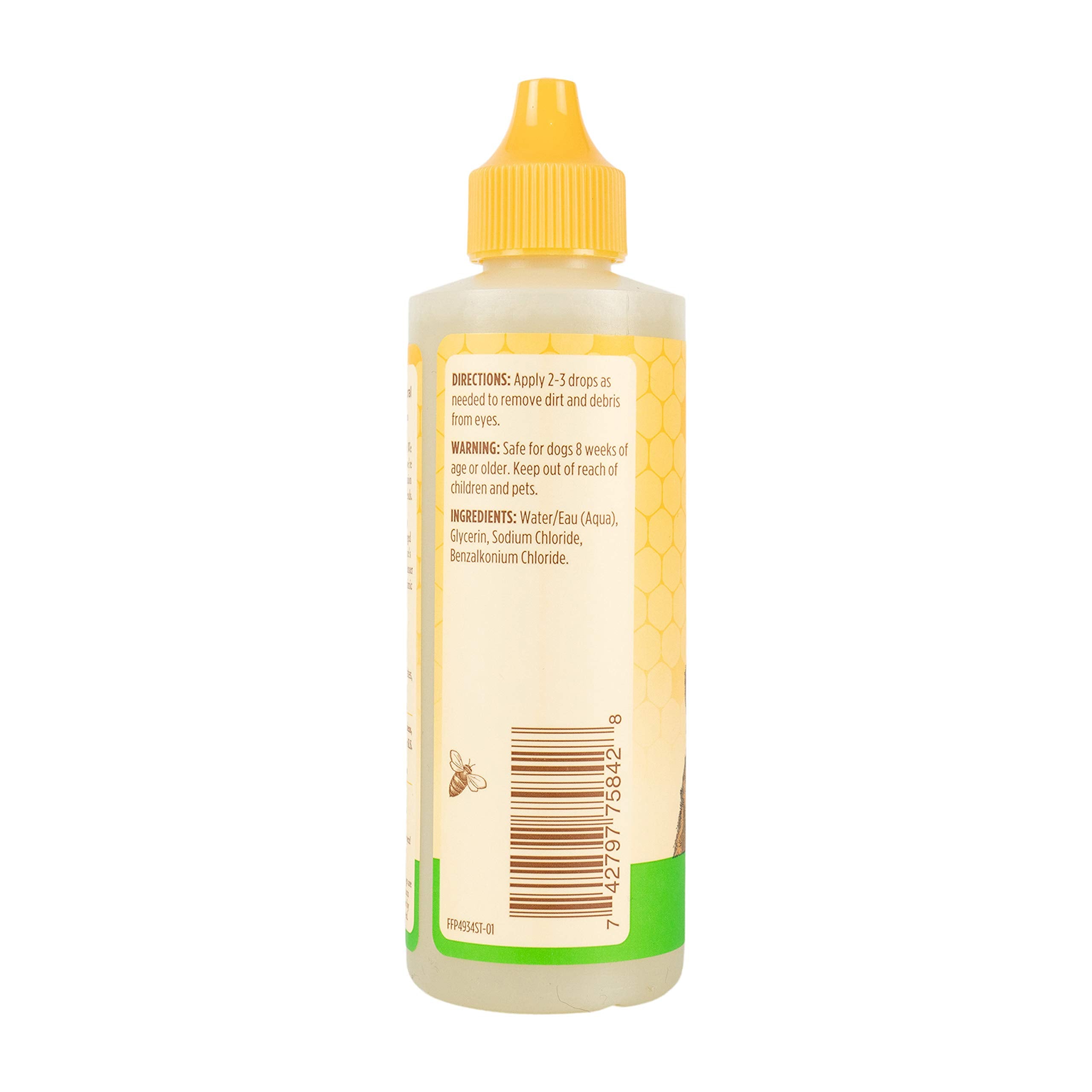 Burts Bees for Pets Eye Wash with Saline Solution for Dogs, 2pk, 99.9% Natural Origin Formulas, Dog Eye Cleaner, Eye Wash for D