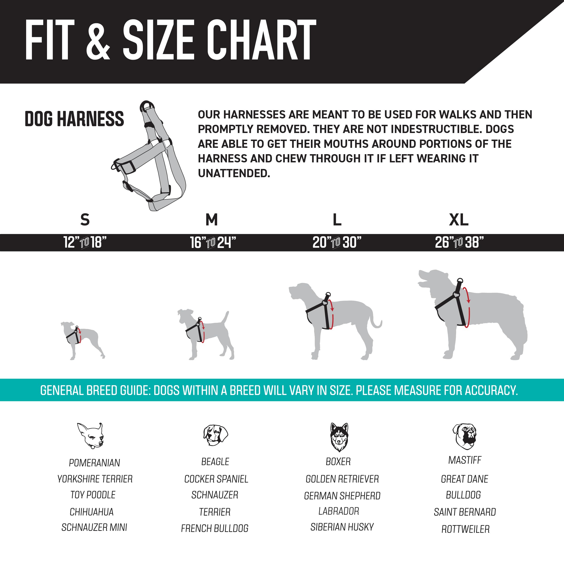 Wolfgang Heavy Duty Adjustable Dog Harness, Pull-Tested for Walking & Training, WesternSky Print, Large