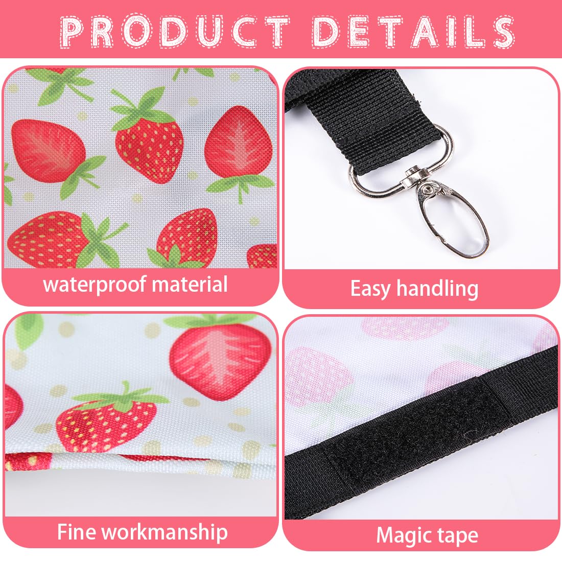 Dzwlkj Guinea Pig Hay Feeder, 2 Pack, 11 X 9 X 1(S) / 13 X 11 X 2(M) Inches, Lightweight, Foldable, Watermelon