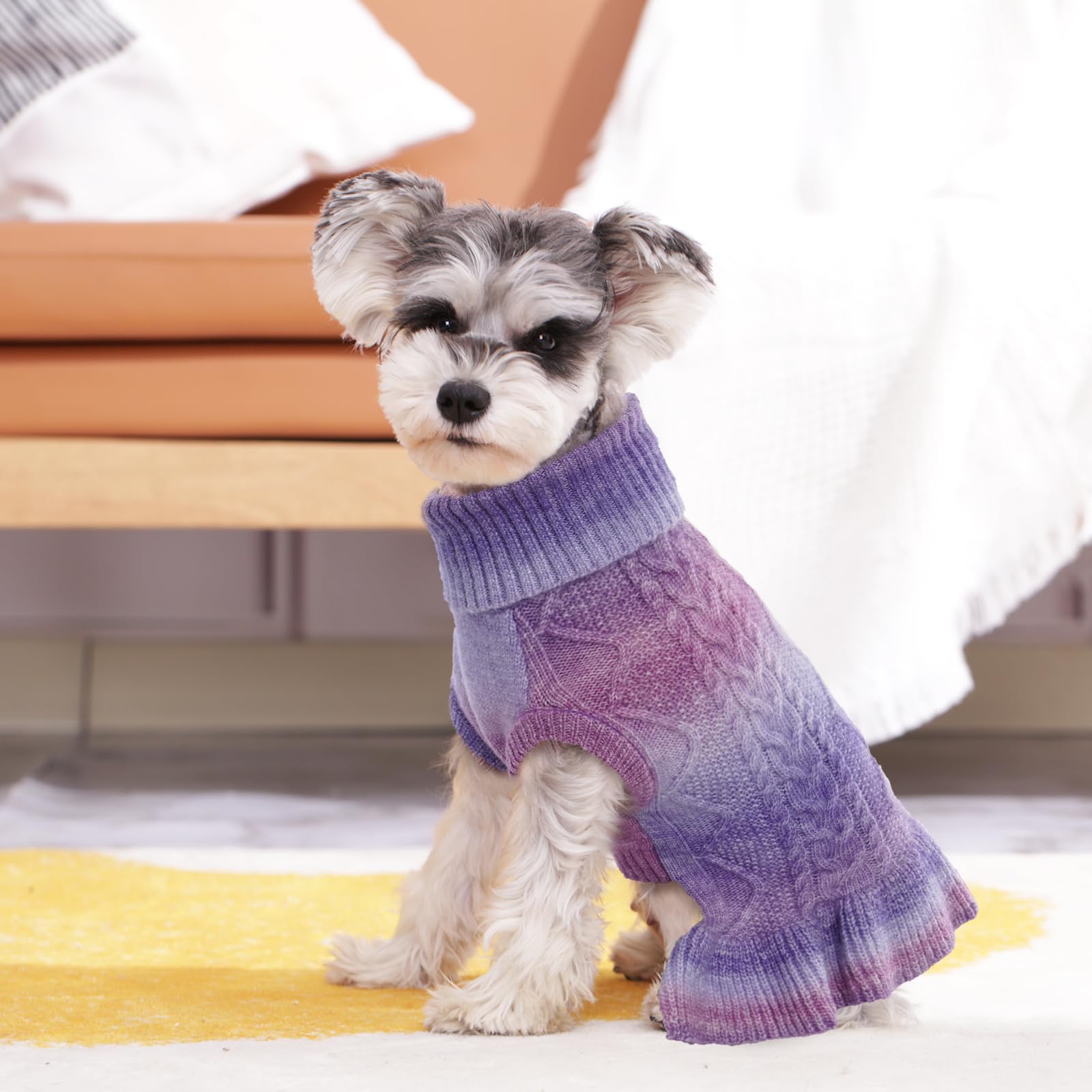Qbleev Dog Sweaters For Medium Dogs, Dog Sweater Dress Pullover Dog Christmas Sweaters Puppy Sweaters Knitwear Cable Pet Sweater