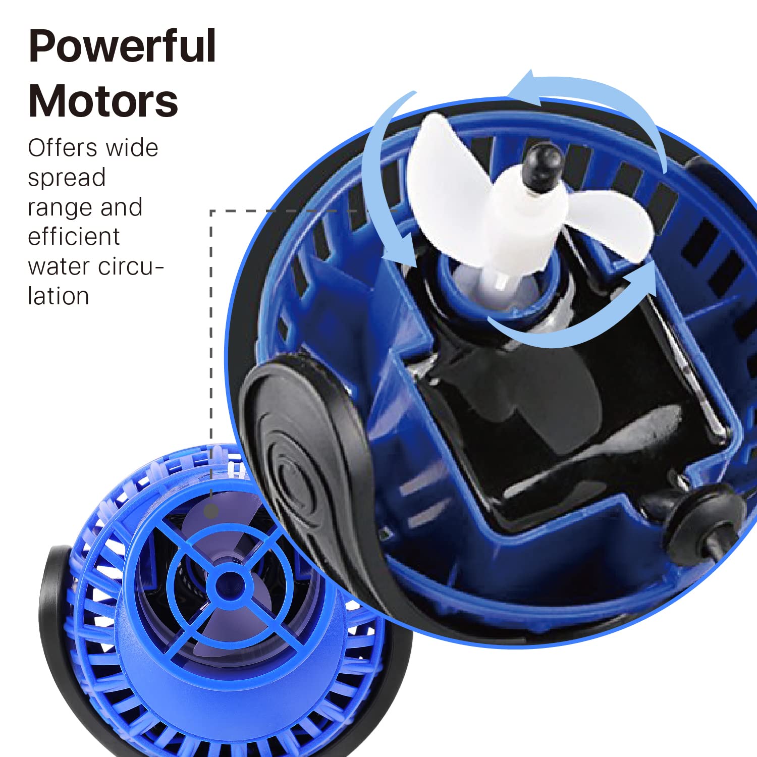 Flexzion Submersible Wave Maker 360 Degree Circulation Pump W/Magnetic Mount & Adjustable Flow Rate For Aquarium Fish Marine Cor
