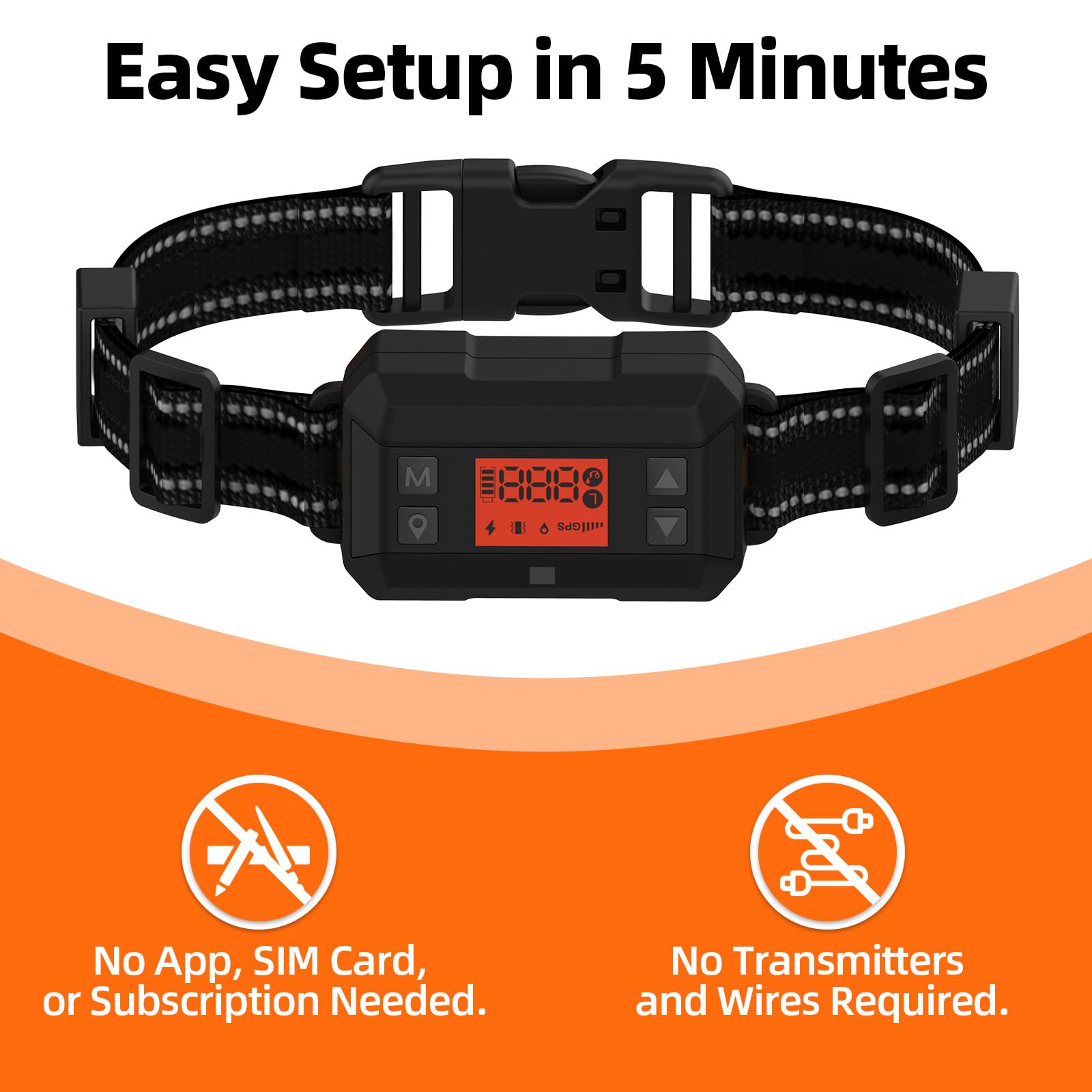 Pethey Gps Wireless Dog Fence, Invisible Electric Dog Collar Fence System,2025 Upgraded,Signal Enhancement And Stability,Suitabl