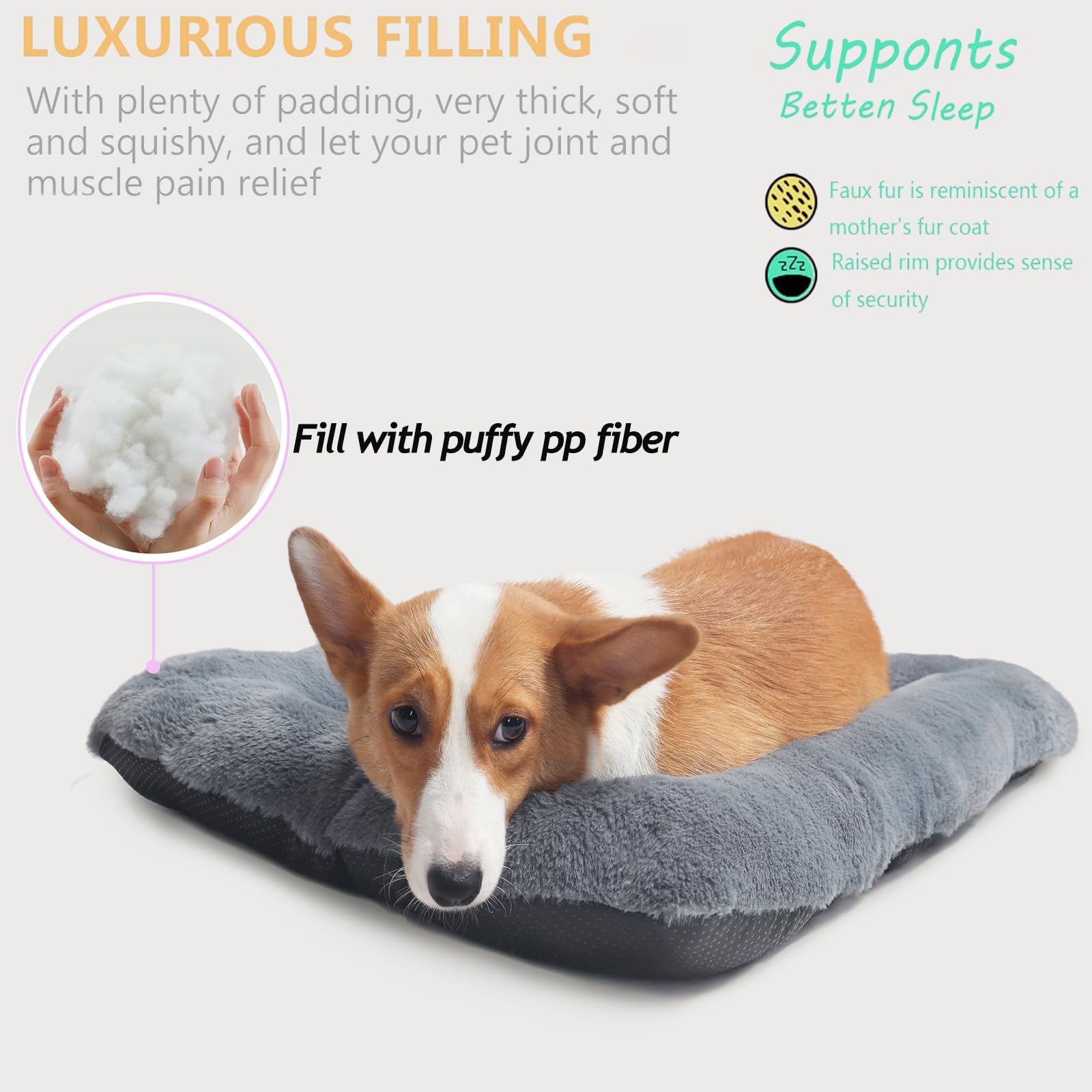 30 Inch Dog Crate Pad Washable Ultra Soft 30 X 19 Dog Bed For Medium Breeds Up To 30 Lbs,Cozy Kennel Mat For Crates With Anti-Sl